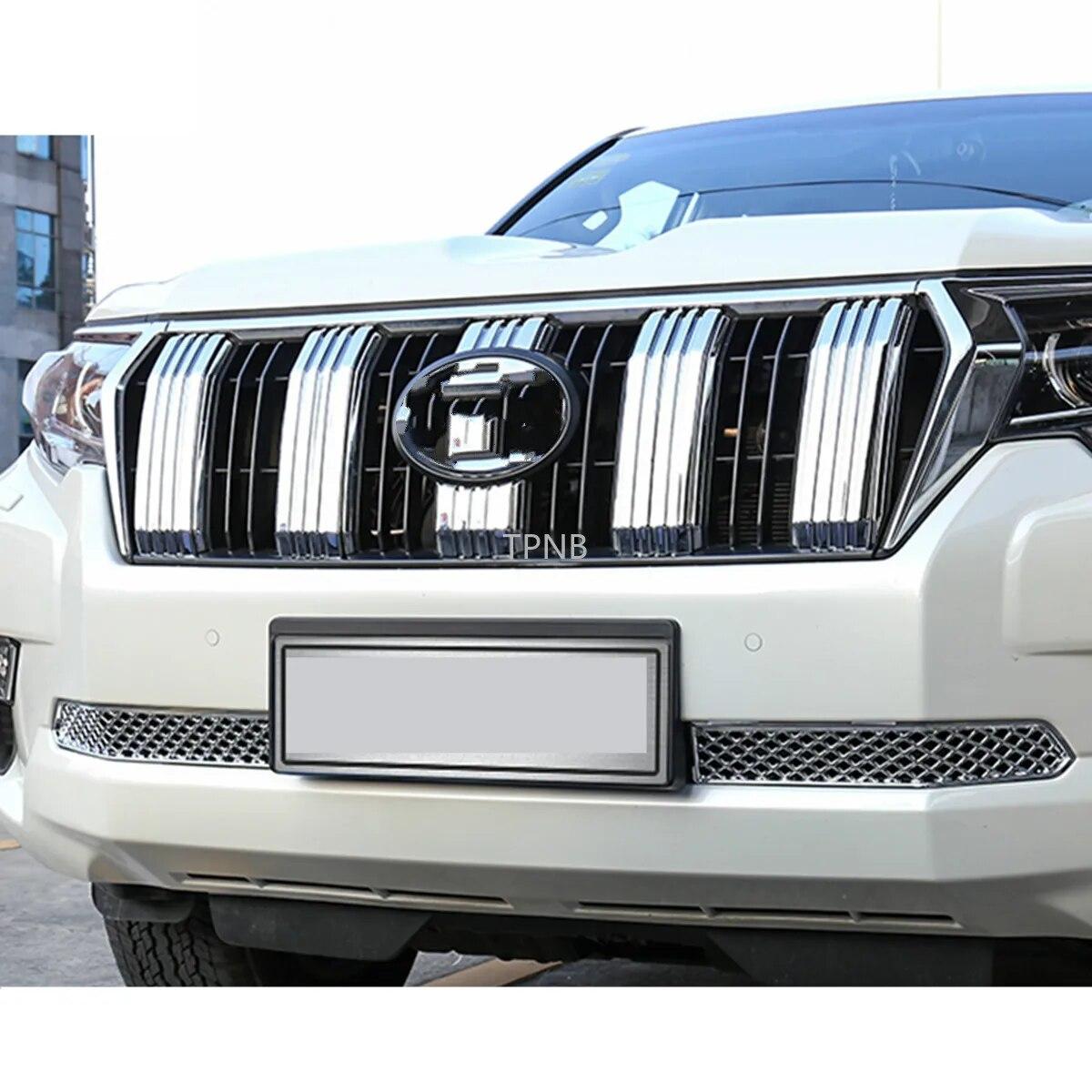 Для Toyota Land Cruiser Prado 150 2014 2015 2016 2017 2018 ABS хромированная накладка на переднюю решетку, аксессуары для стайлинга автомобилей
Для Toyota Land Cruiser Prado 150 2014 2015 2016 2017 2018 ABS хромированная накладка на переднюю решетку, аксессуары для стайлинга автомобилей