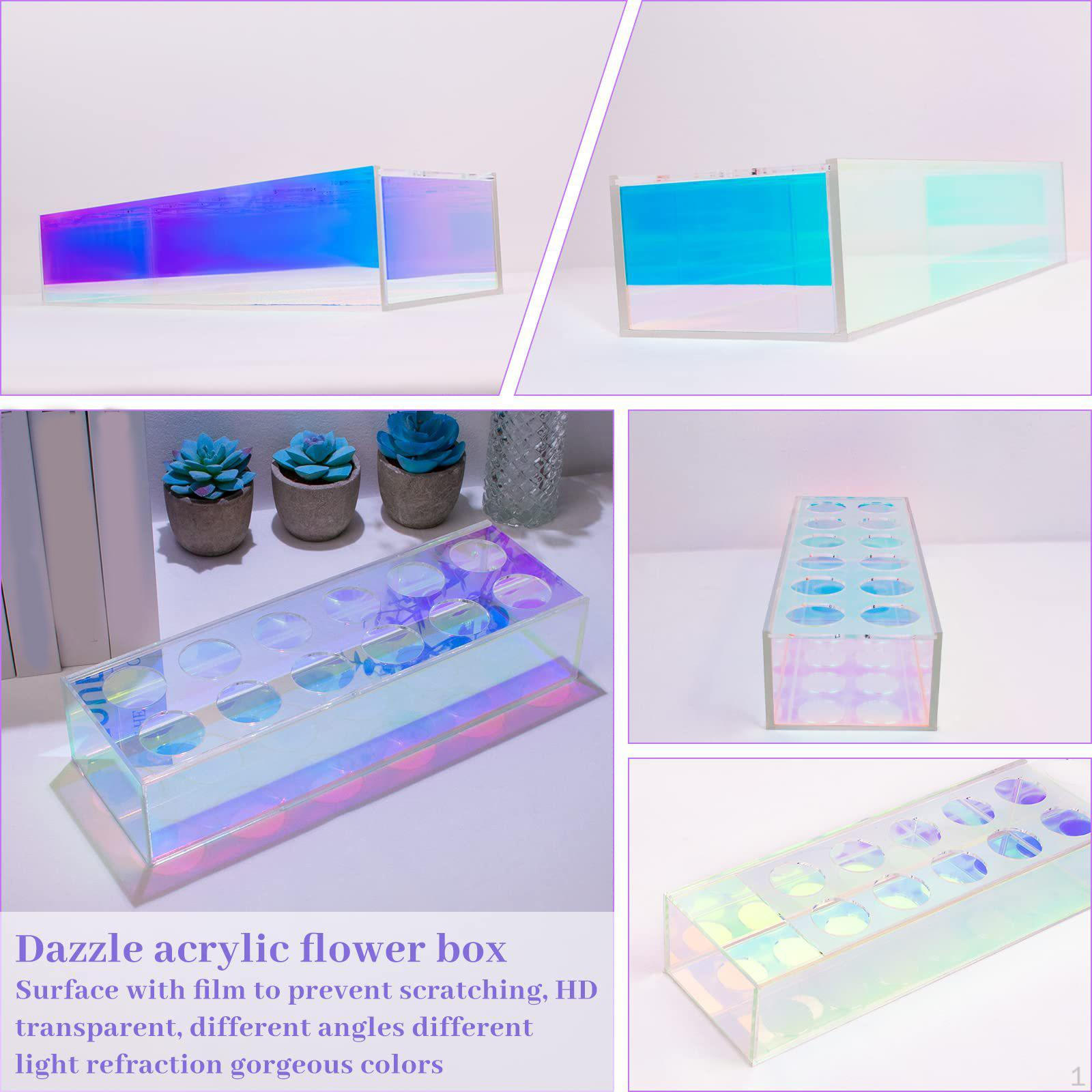 Acrylic Flower Vase Art Centerpiece Low Laying Bud Shelf for Bridal Shower Party Table 12 Holes
Acrylic Flower Vase Art Centerpiece Low Laying Bud Shelf for Bridal Shower Party Table 12 Holes