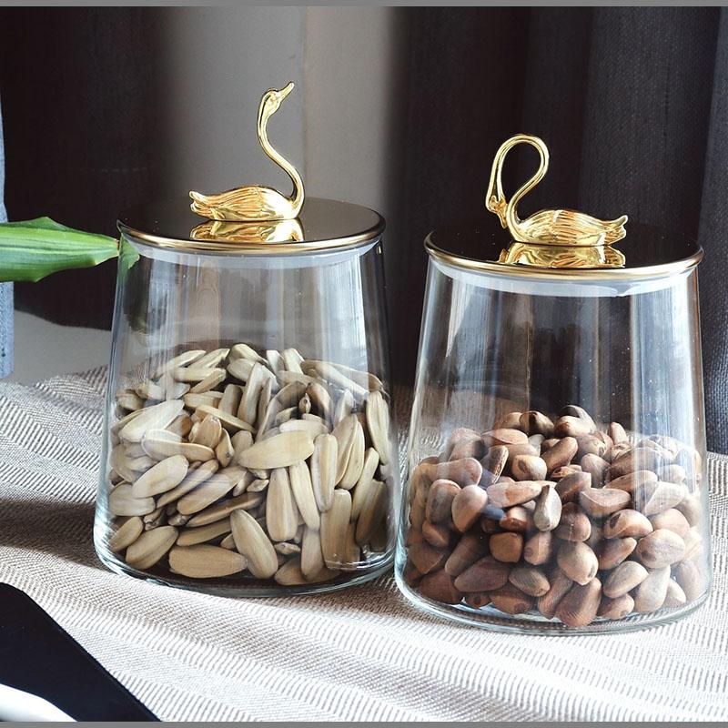Clear Glass Storage Jar with Lid Golden Elk Candy Jar Home Multifunctional Nut Coffee Bean Herb Storage Bottle Kitchen Container
Clear Glass Storage Jar with Lid Golden Elk Candy Jar Home Multifunctional Nut Coffee Bean Herb Storage Bottle Kitchen Container