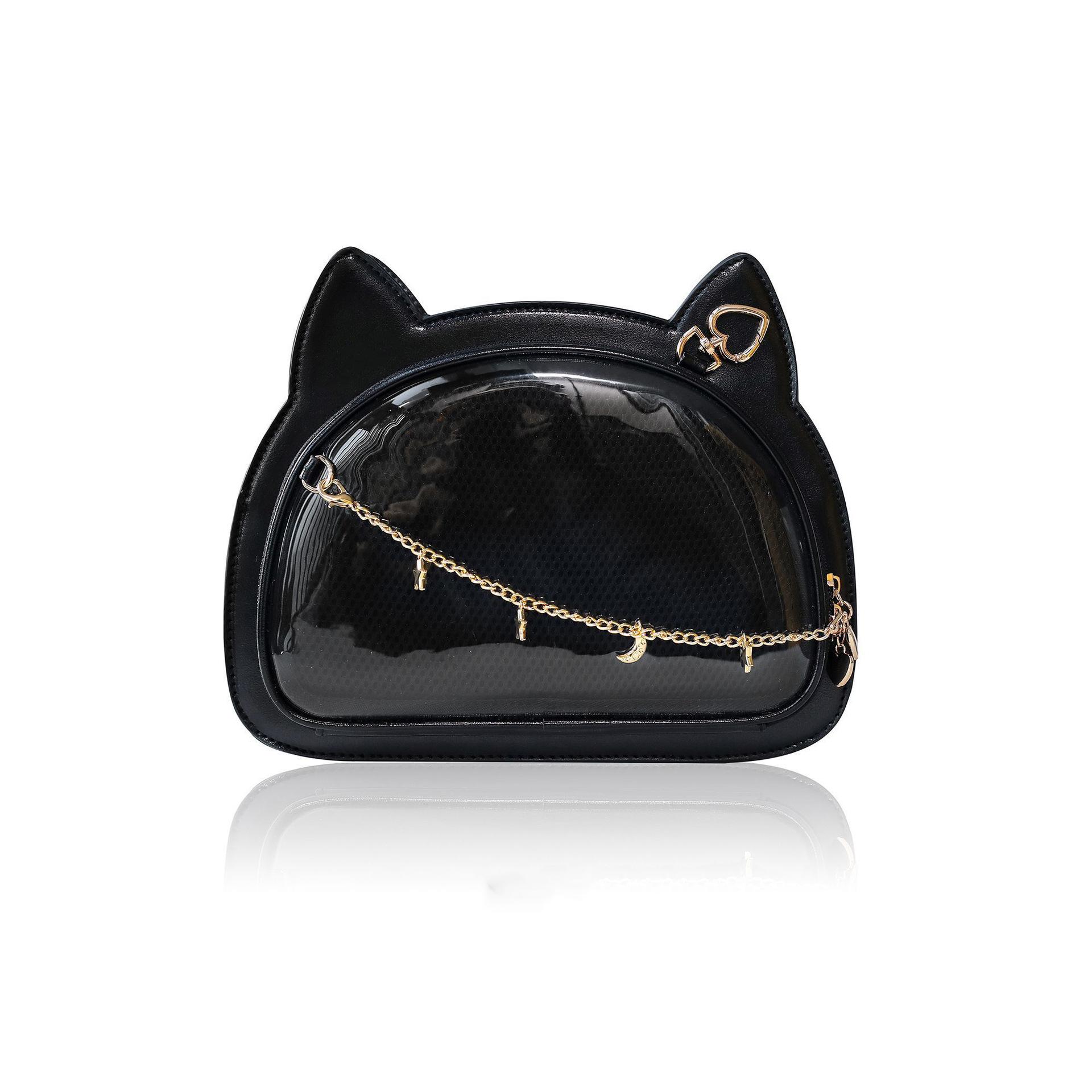 Japanese Kawaii Cat Ita Bag Crossbody New Luxury PU Leather Women Girls Fashion Shoulder Bags Clear Window Lolita Messenger Bag чёрный
Japanese Kawaii Cat Ita Bag Crossbody New Luxury PU Leather Women Girls Fashion Shoulder Bags Clear Window Lolita Messenger Bag чёрный