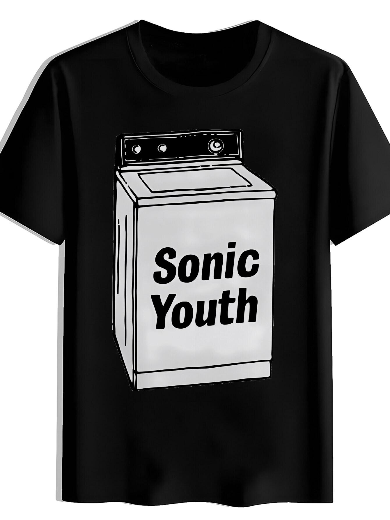 Retro Rock Band Graphic T-shirt - Black Casual Summer Polyester Tee with SONIC YOUTH Print XXXL
Retro Rock Band Graphic T-shirt - Black Casual Summer Polyester Tee with SONIC YOUTH Print XXXL