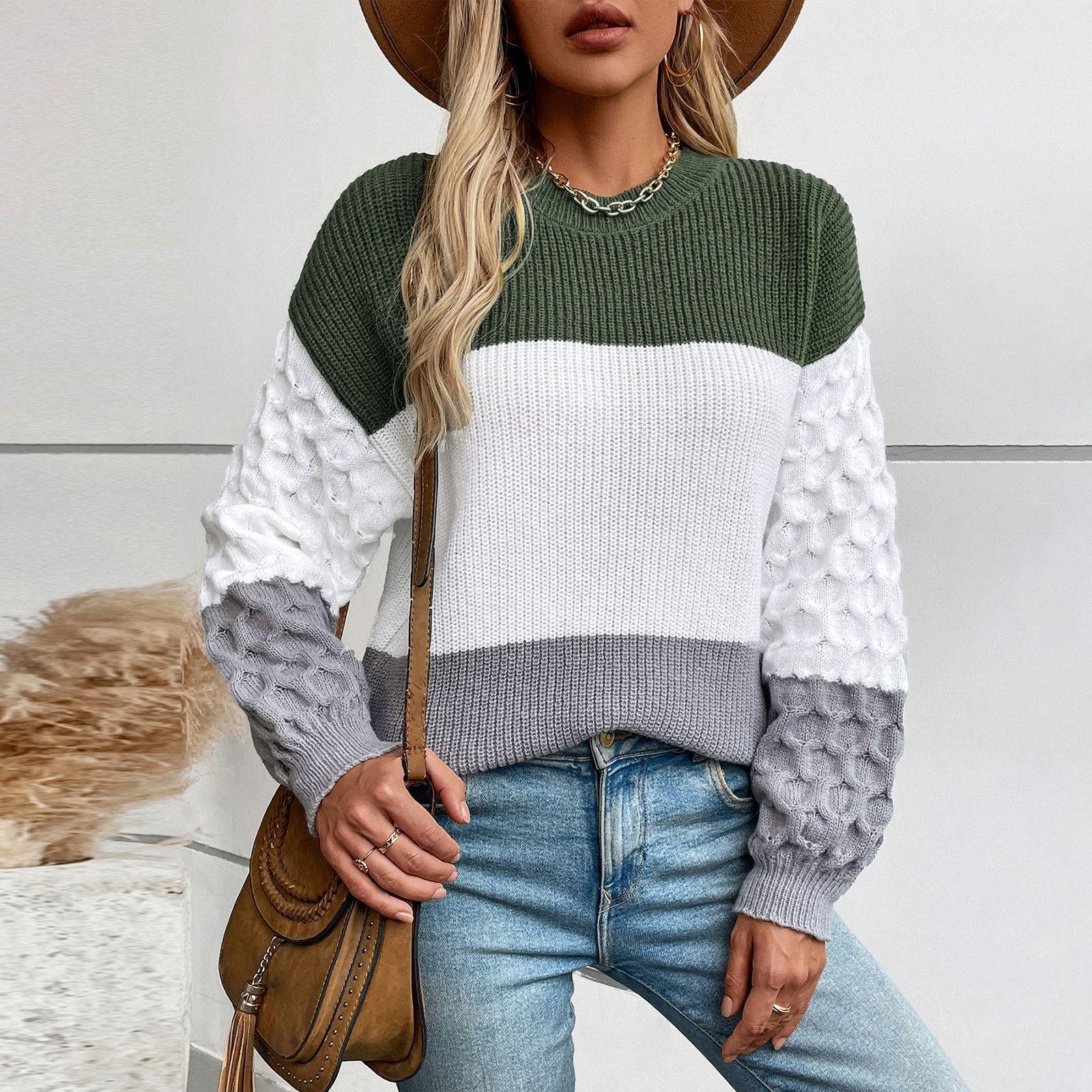 Женский повседневный модный вязаный свитер с длинными рукавами S зелёный
Женский повседневный модный вязаный свитер с длинными рукавами S зелёный