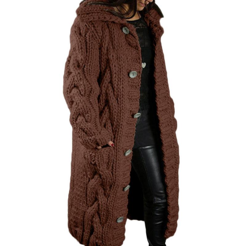 Модні жіночі светри для осені та зими: Зручна, Однотонна Максі, Довгий Рукав, З Капюшоном, Повсякденний Одяг L коричневий
Модні жіночі светри для осені та зими: Зручна, Однотонна Максі, Довгий Рукав, З Капюшоном, Повсякденний Одяг L коричневий