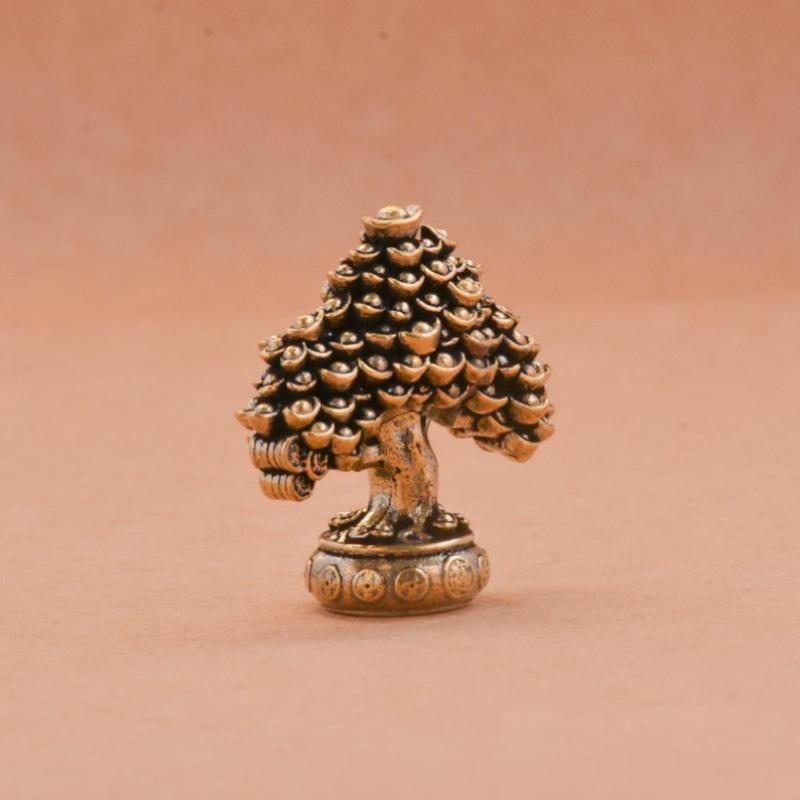 1Pcs Brass Fortune Tree Ornaments Potted Tree Ingot Tree Retro Brass Ornaments Living Room Office Desktop Sculpture
1Pcs Brass Fortune Tree Ornaments Potted Tree Ingot Tree Retro Brass Ornaments Living Room Office Desktop Sculpture