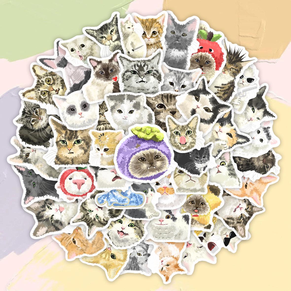 Original Hand-Painted Cartoon Cat Graffiti Stickers - 50 Waterproof Adhesive Sheets for Phone Case & Fridge Decoration
Original Hand-Painted Cartoon Cat Graffiti Stickers - 50 Waterproof Adhesive Sheets for Phone Case & Fridge Decoration