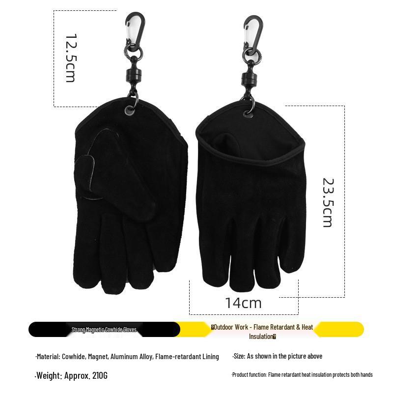 Outdoor Magnetic Suction Heat-Resistant Cowhide Gloves - Flame Retardant, Anti-Scald, Thickened, Wear-Resistant for Camping
Outdoor Magnetic Suction Heat-Resistant Cowhide Gloves - Flame Retardant, Anti-Scald, Thickened, Wear-Resistant for Camping