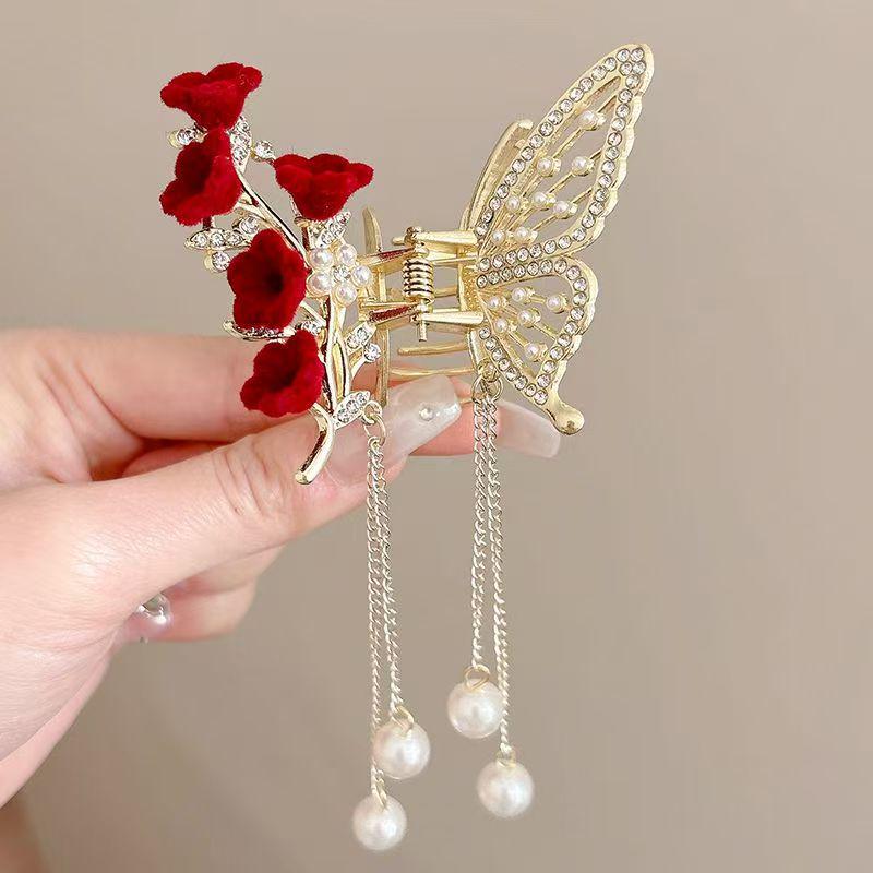 Элегантная металлическая заколка-бабочка для волос: Зажим-кисточка высокого класса для женского полухвоста
Элегантная металлическая заколка-бабочка для волос: Зажим-кисточка высокого класса для женского полухвоста