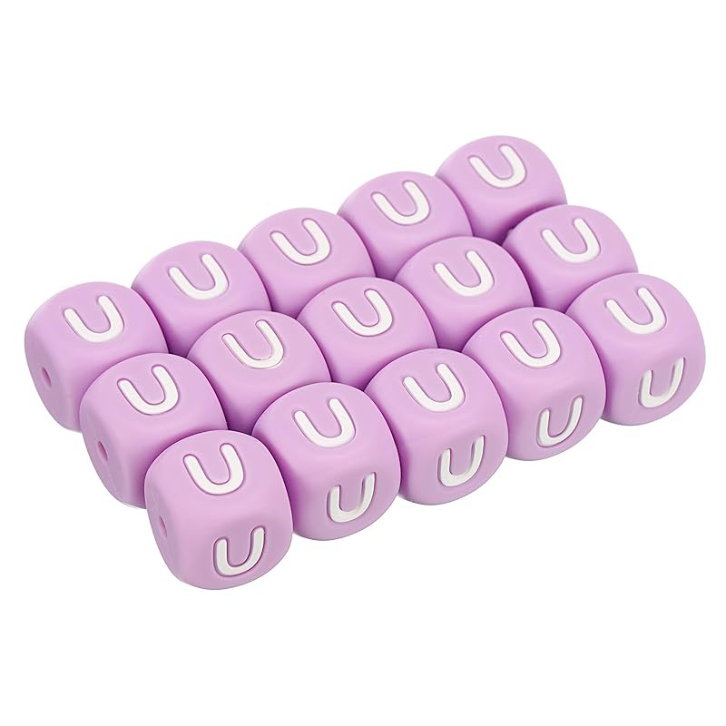 PATIKIL square alphabet silicone beads 15 pieces 12mm cube type alphabet u beads key chain DIY jewelry making bracelet for necklace light purple white
PATIKIL square alphabet silicone beads 15 pieces 12mm cube type alphabet u beads key chain DIY jewelry making bracelet for necklace light purple white