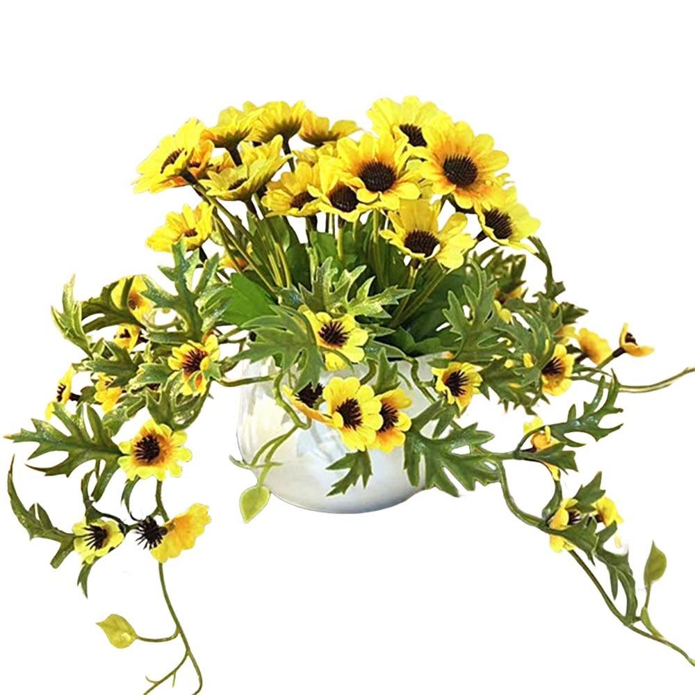 Yellow Artificial Sunflower Bonsai White Flowerpot Desktop Ornament Lifelike Flower Potted Gift sunflower
Yellow Artificial Sunflower Bonsai White Flowerpot Desktop Ornament Lifelike Flower Potted Gift sunflower