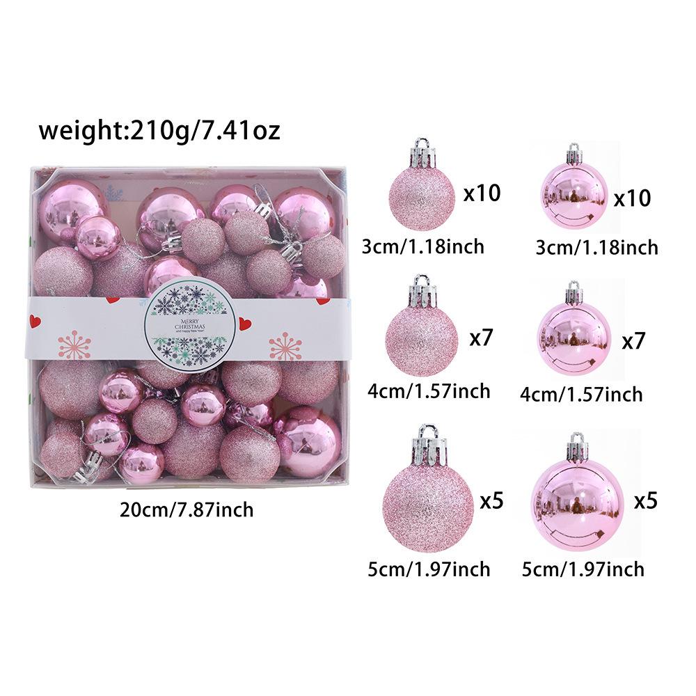 Christmas Tree Ornament Set: Mixed Colors & Sizes in PVC Box 44 pcs 3/4/5 cm Gift Box
Christmas Tree Ornament Set: Mixed Colors & Sizes in PVC Box 44 pcs 3/4/5 cm Gift Box
