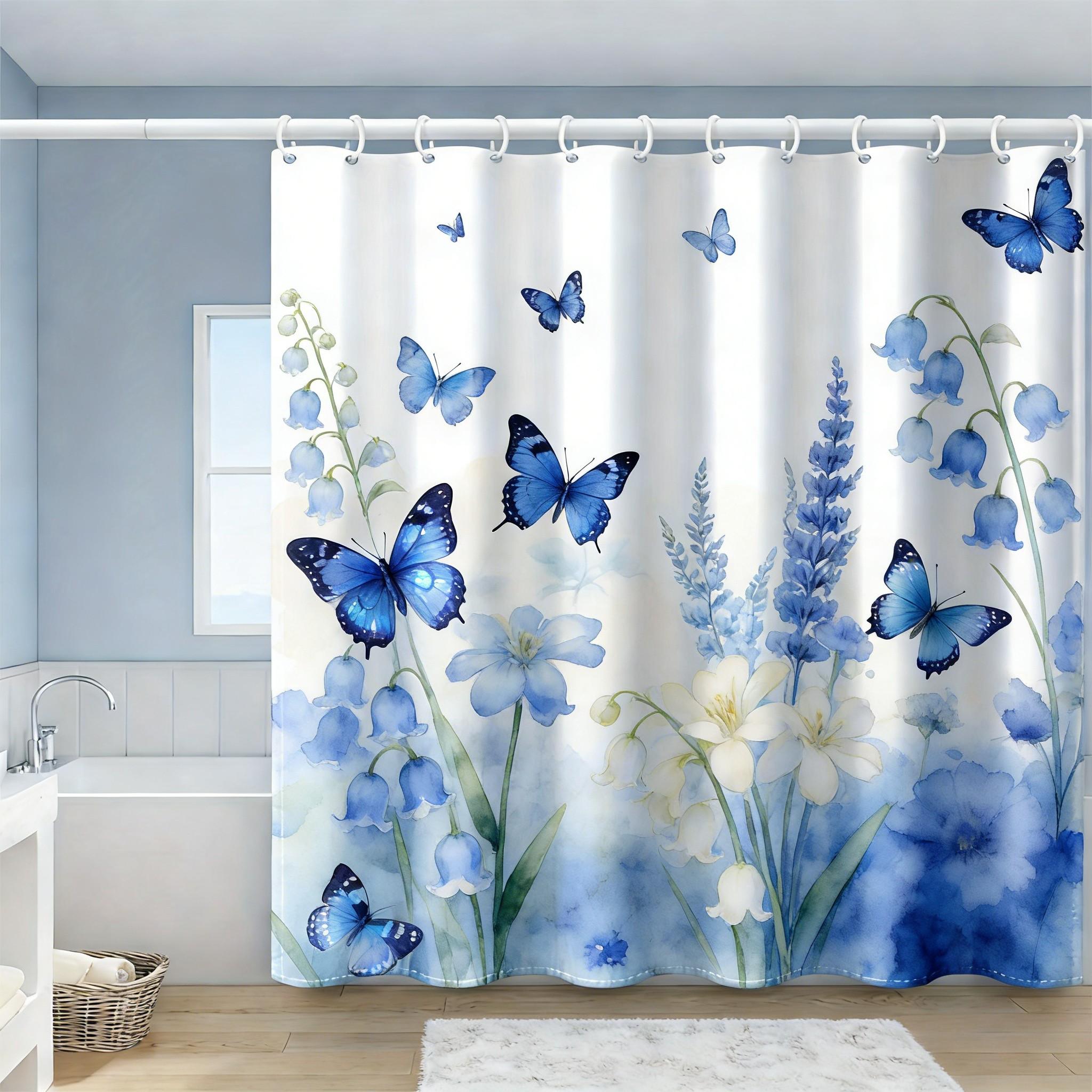 Pink Cherry Blossom & Purple Hydrangea Butterfly Waterproof Shower Curtain W60H190(CM)-1 Pcs
Pink Cherry Blossom & Purple Hydrangea Butterfly Waterproof Shower Curtain W60H190(CM)-1 Pcs