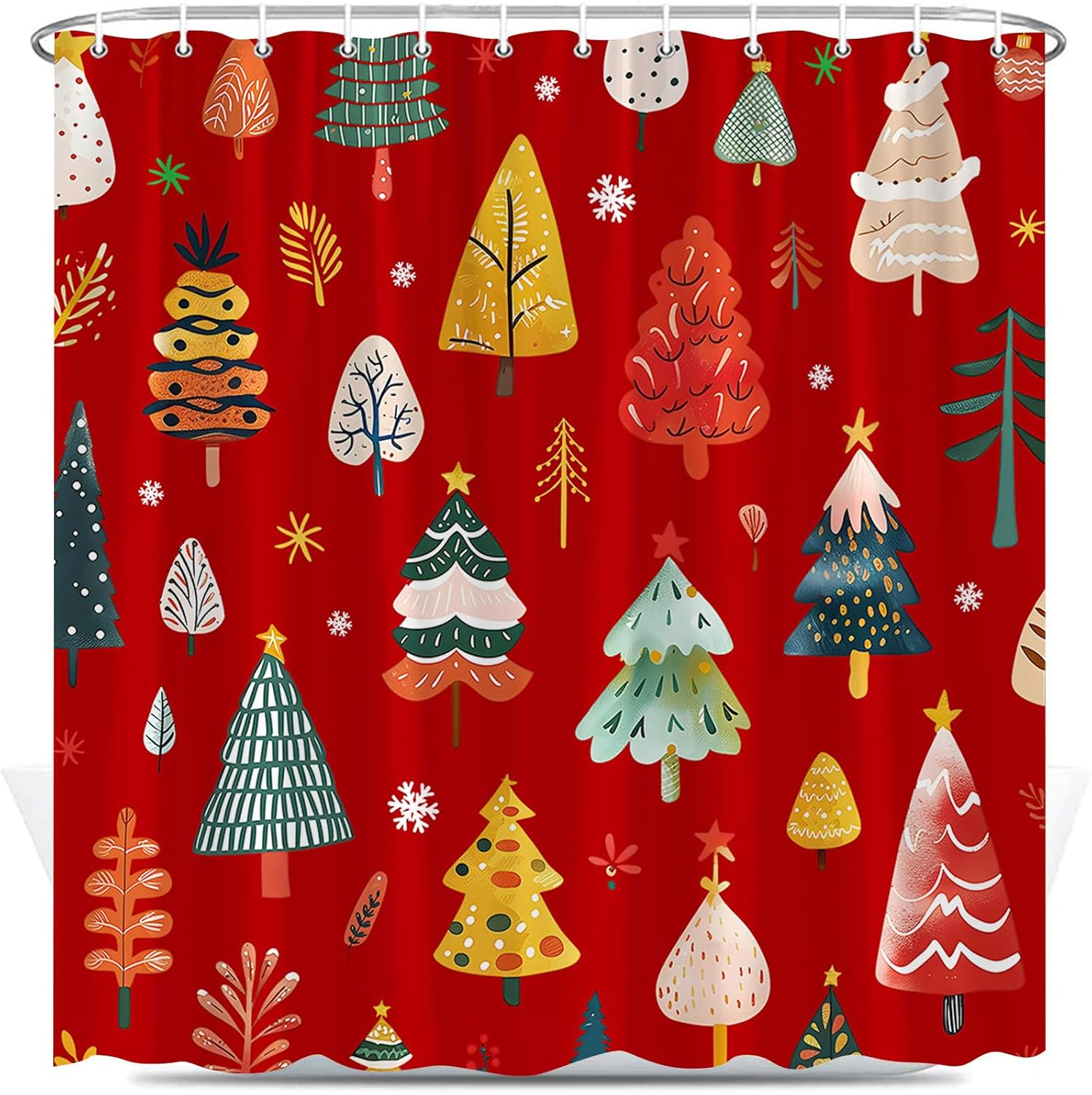 Christmas Tree Shower Curtain Cartoon Xmas Trees Winter Snowflake Cute Pine Fir Happy New Year Holiday Polyester Fabric Bathroom W60H190(CM)-1 Pcs
Christmas Tree Shower Curtain Cartoon Xmas Trees Winter Snowflake Cute Pine Fir Happy New Year Holiday Polyester Fabric Bathroom W60H190(CM)-1 Pcs