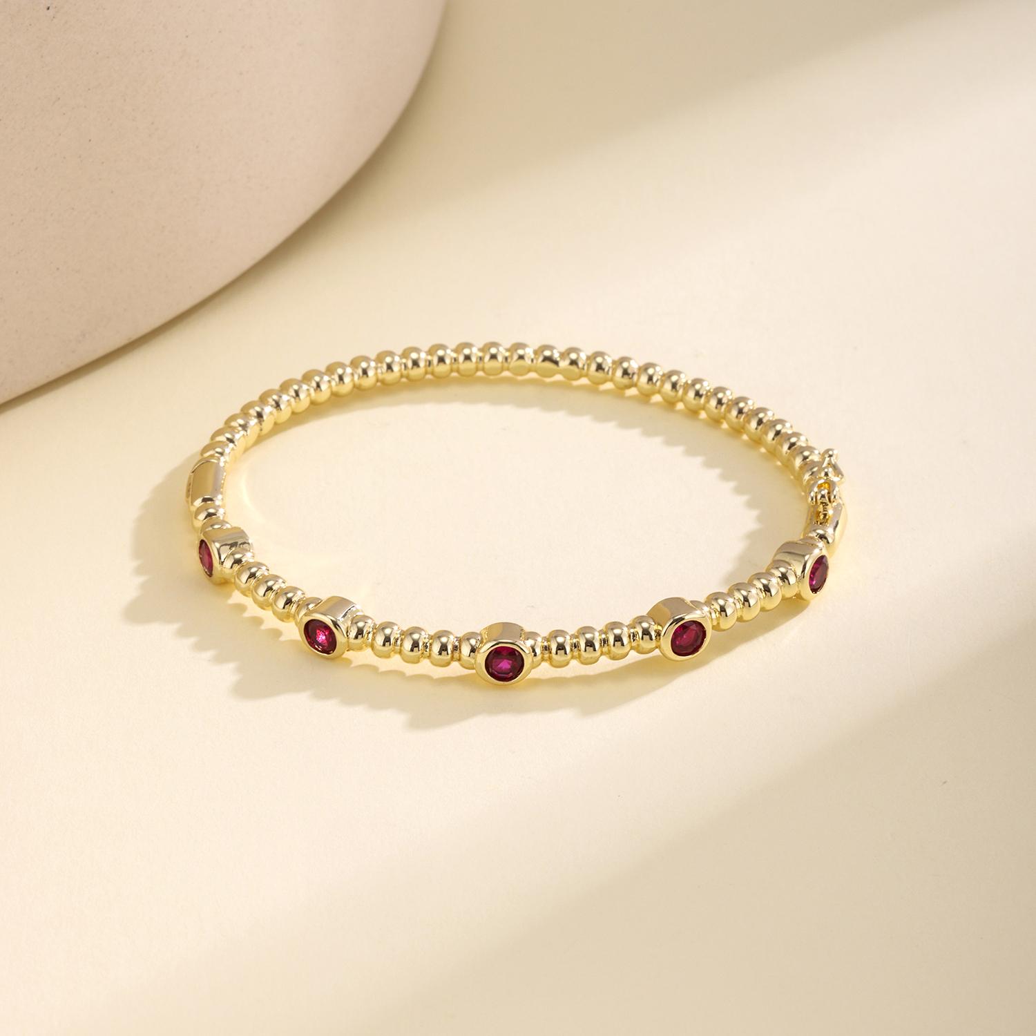 Nidin Dainty Bracelet With Round Crystal Zircon Fashion Birthday/Anniversary Gift For Women Minimalist Delicate Bangle Jewelry 58-60mm розы красного
Nidin Dainty Bracelet With Round Crystal Zircon Fashion Birthday/Anniversary Gift For Women Minimalist Delicate Bangle Jewelry 58-60mm розы красного