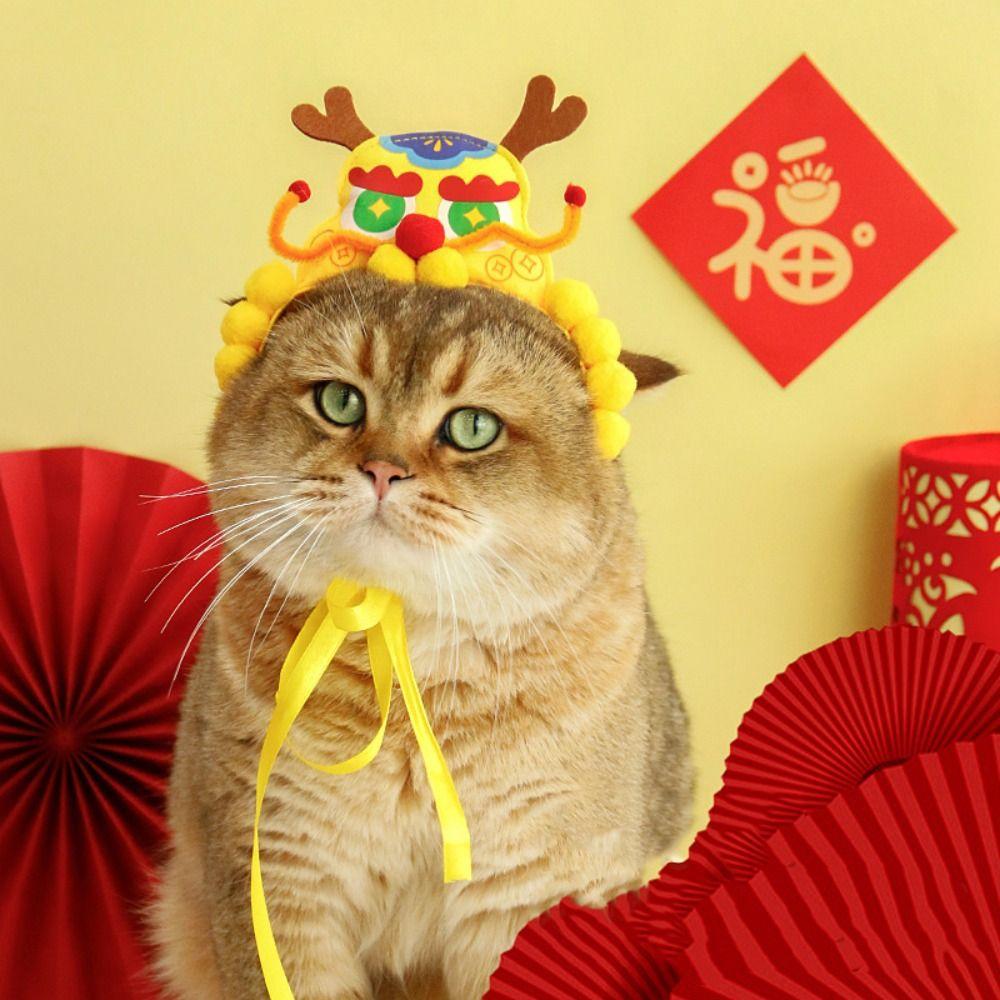 Cute Cat New Year s Tiger Head Hat Cartoon Pet Clothing Dog Spring Festival Decoration Puppy жовтий
Cute Cat New Year s Tiger Head Hat Cartoon Pet Clothing Dog Spring Festival Decoration Puppy жовтий