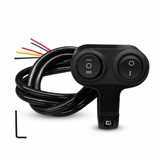 12V Motorcycle ATV Handlebar Dual Button Fog Spot Light On/Off Switch 22mm 7/8
12V Motorcycle ATV Handlebar Dual Button Fog Spot Light On/Off Switch 22mm 7/8