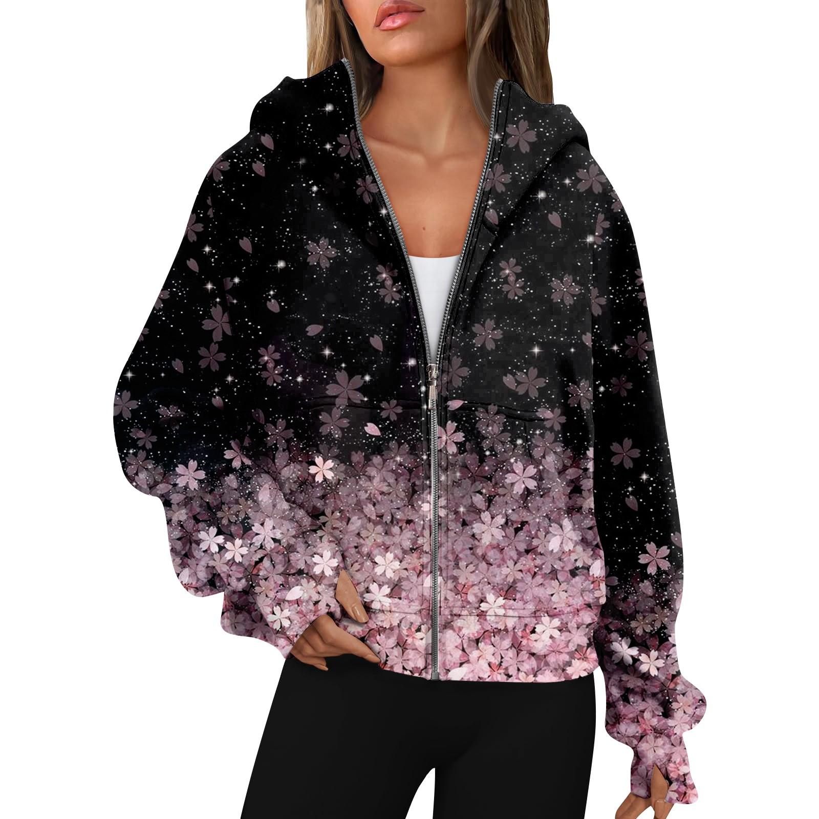 Жіночі толстовки з довгим рукавом, повсякденні світшоти на повну блискавку, світшоти з дірками для великого пальця, куртки з кишенями XXL рожевий
Жіночі толстовки з довгим рукавом, повсякденні світшоти на повну блискавку, світшоти з дірками для великого пальця, куртки з кишенями XXL рожевий