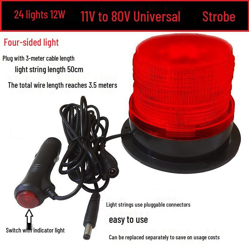 12/24V Car & Household Emergency Strobe Warning Light with Cigarette Lighter Adapter
12/24V Car & Household Emergency Strobe Warning Light with Cigarette Lighter Adapter