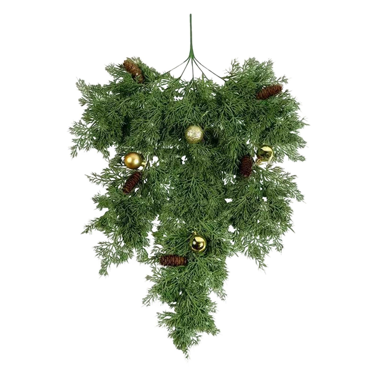 Christmas Wall Hanging Swag With Gold Ornaments And Pinecones, 80cm Artificial, Holiday Decor One Size
Christmas Wall Hanging Swag With Gold Ornaments And Pinecones, 80cm Artificial, Holiday Decor One Size