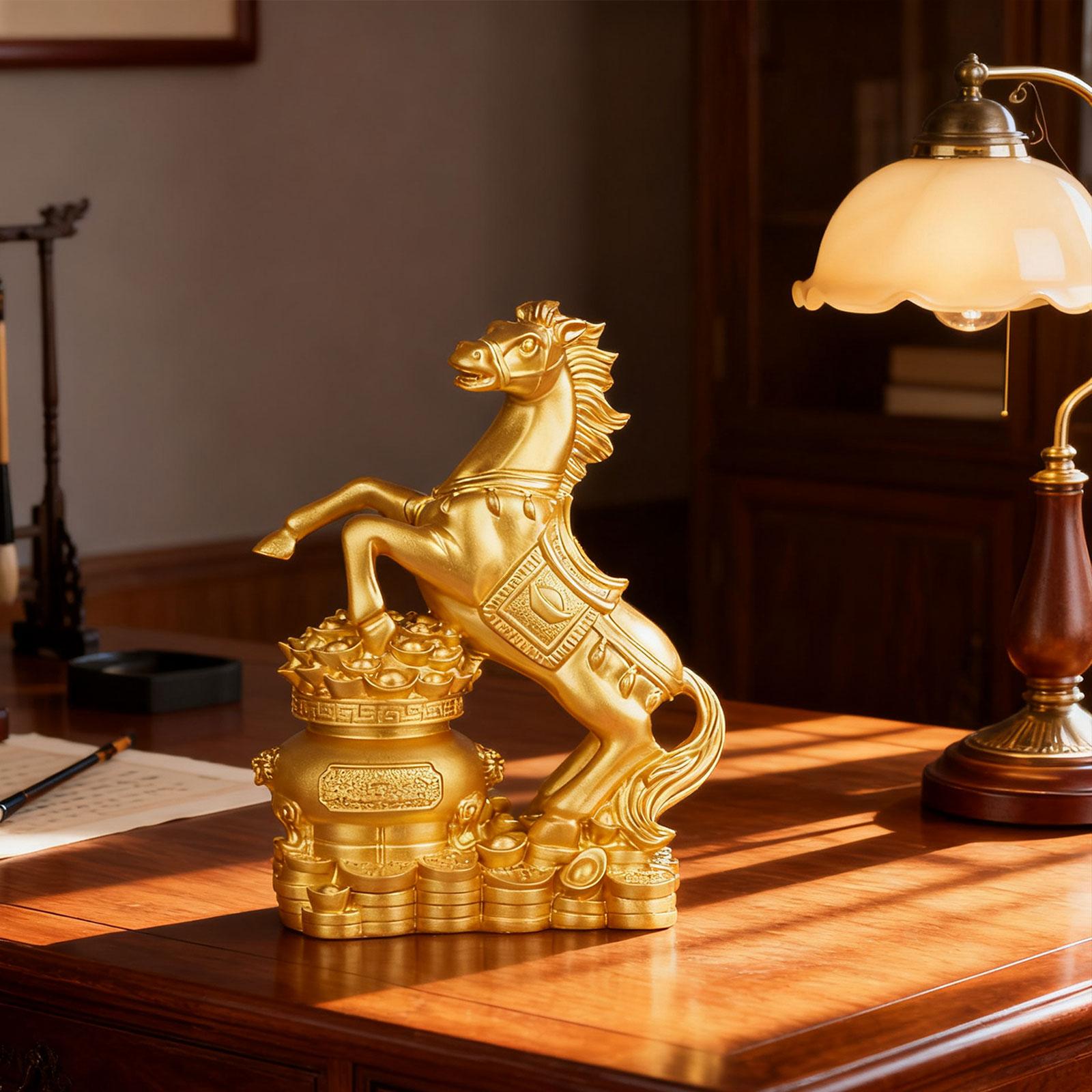 Feng Shui Horse Figurine Resin Prosperity Statue Decorative Ornament for Home Office Desktop Decoration золотий
Feng Shui Horse Figurine Resin Prosperity Statue Decorative Ornament for Home Office Desktop Decoration золотий