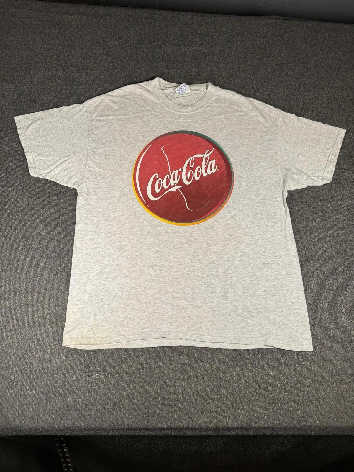 Coca-Cola Shirt Mens Extra Large Gray Hanes Heavyweight Graphic Tee Advertising 3XL
Coca-Cola Shirt Mens Extra Large Gray Hanes Heavyweight Graphic Tee Advertising 3XL
