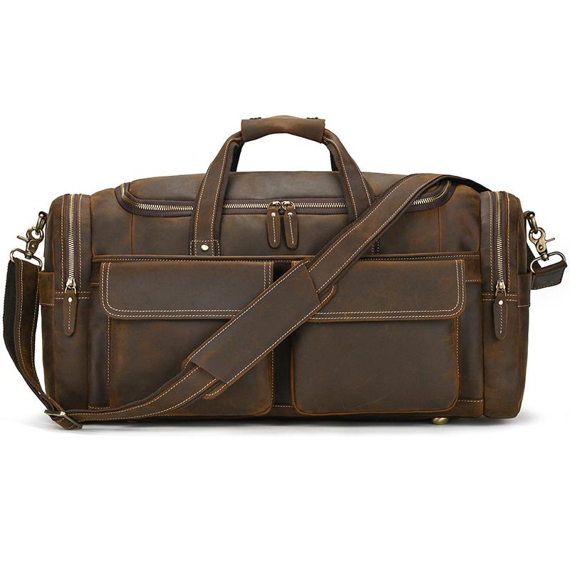 MAHEU Large Travel Bag Genuine Leather Vintage Style Luggage Bags Men Male Duffle Bags Travelling Bag Weekender Bags for man
MAHEU Large Travel Bag Genuine Leather Vintage Style Luggage Bags Men Male Duffle Bags Travelling Bag Weekender Bags for man