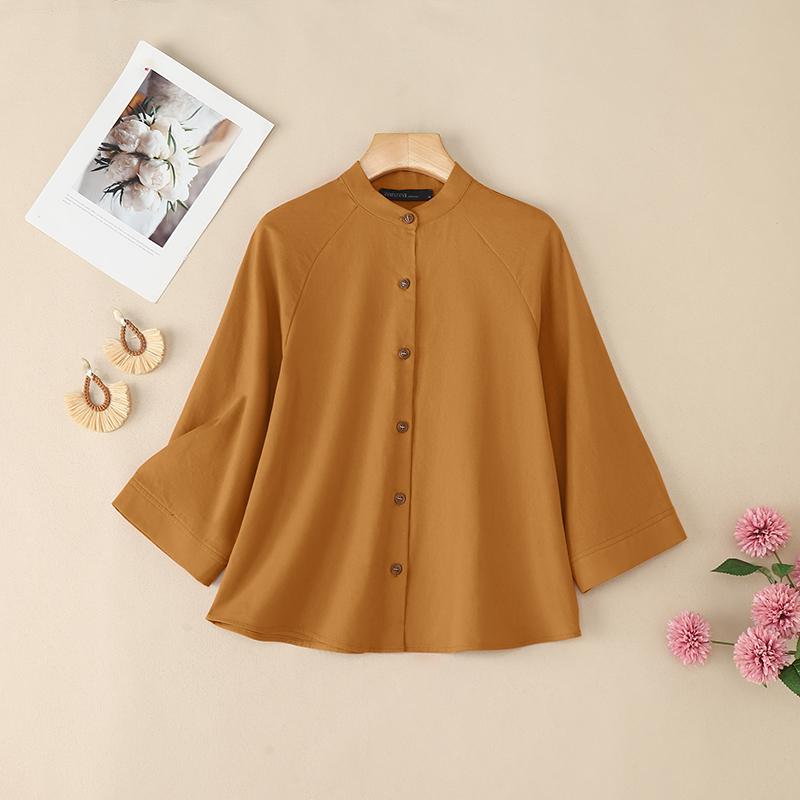 ZANZEA Women Casual Stand Collar Loose 3/4 Sleeve Cotton Blouse XL оранжевый
ZANZEA Women Casual Stand Collar Loose 3/4 Sleeve Cotton Blouse XL оранжевый