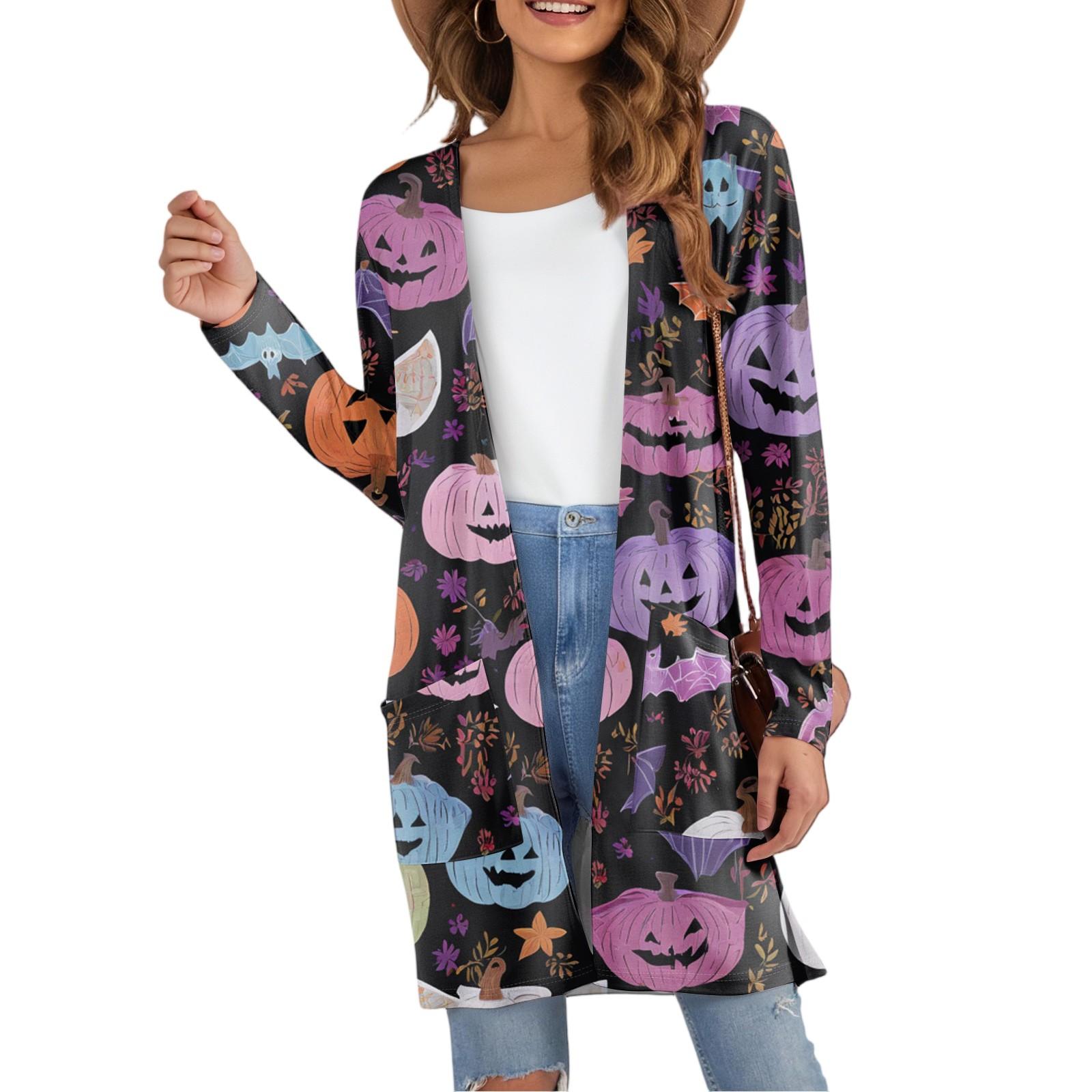 Women s Fashion Casual Comfortable Halloween Printed Mid-Length Cardigan With Pockets Jacket M
Women s Fashion Casual Comfortable Halloween Printed Mid-Length Cardigan With Pockets Jacket M