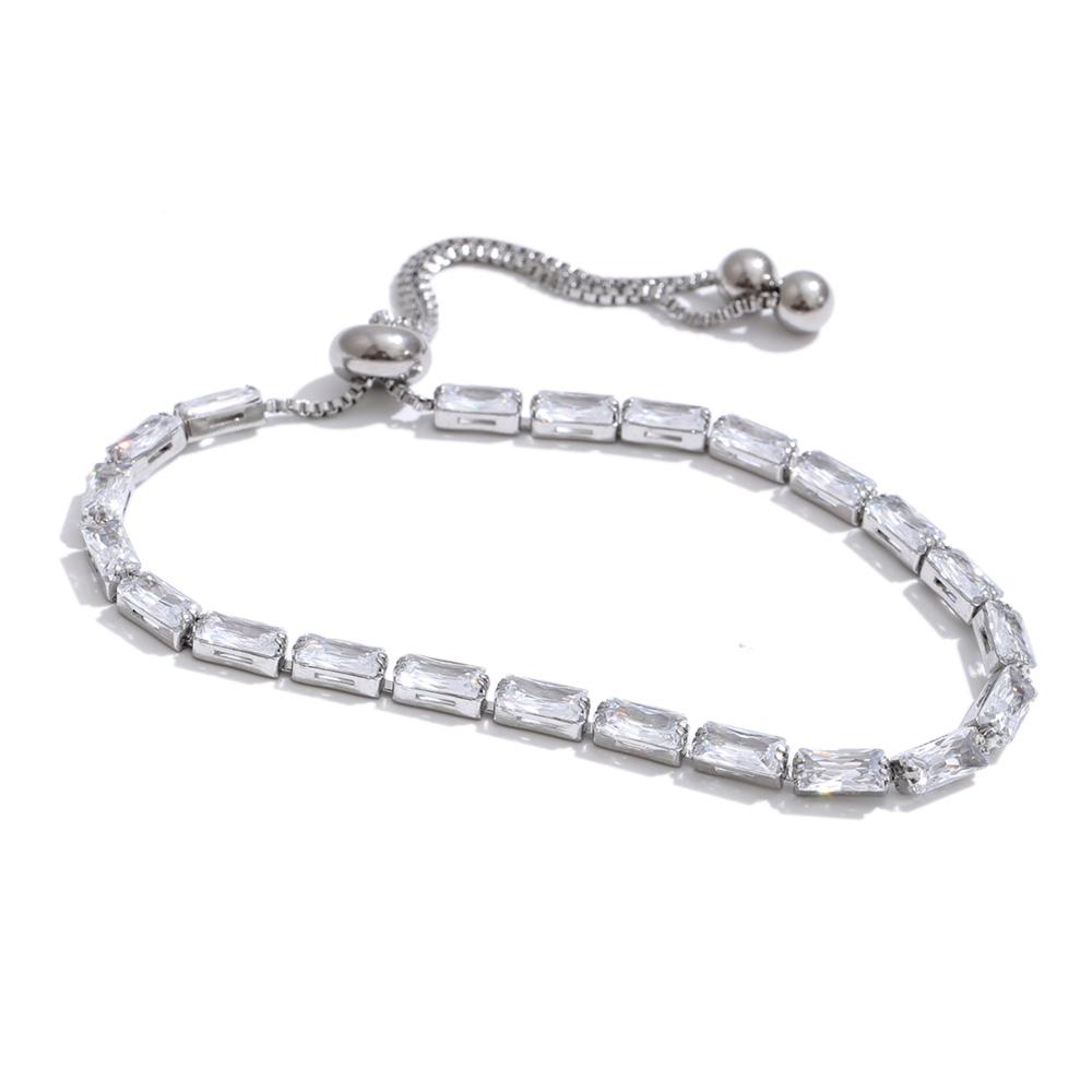 Yhpup Bling Cubic Zirconia Adjustable Pulled Out Fashion Bracelet Bangle Shiny Waterproof PVD Luxury Wrist Jewelry Women Gift
Yhpup Bling Cubic Zirconia Adjustable Pulled Out Fashion Bracelet Bangle Shiny Waterproof PVD Luxury Wrist Jewelry Women Gift