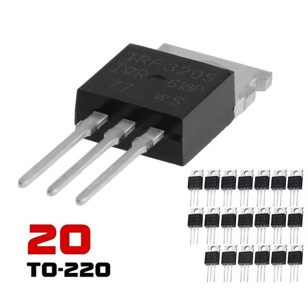 20pcs IRF3205 IR MOSFET N-CHANNEL 55V/110A TO-220 HEXFET Power Transistor IRF 20pcs 
20pcs IRF3205 IR MOSFET N-CHANNEL 55V/110A TO-220 HEXFET Power Transistor IRF 20pcs