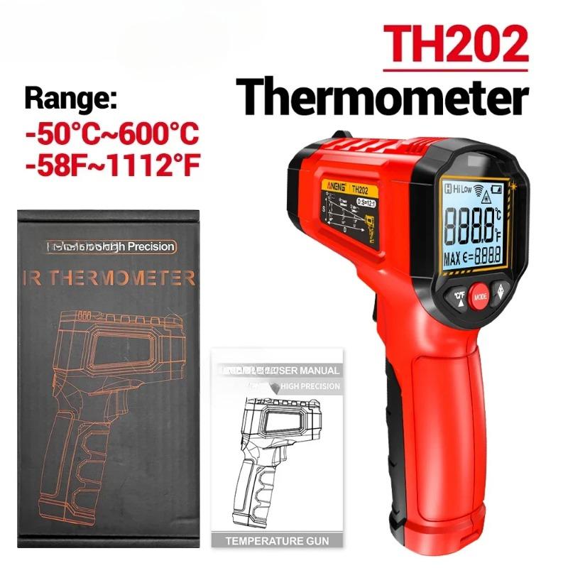 Reverse Color Screen Tester Meter Smart Industrial Infrared Thermometer -50~600℃ Temperature Gun Pyrometer Tools TH203
Reverse Color Screen Tester Meter Smart Industrial Infrared Thermometer -50~600℃ Temperature Gun Pyrometer Tools TH203
