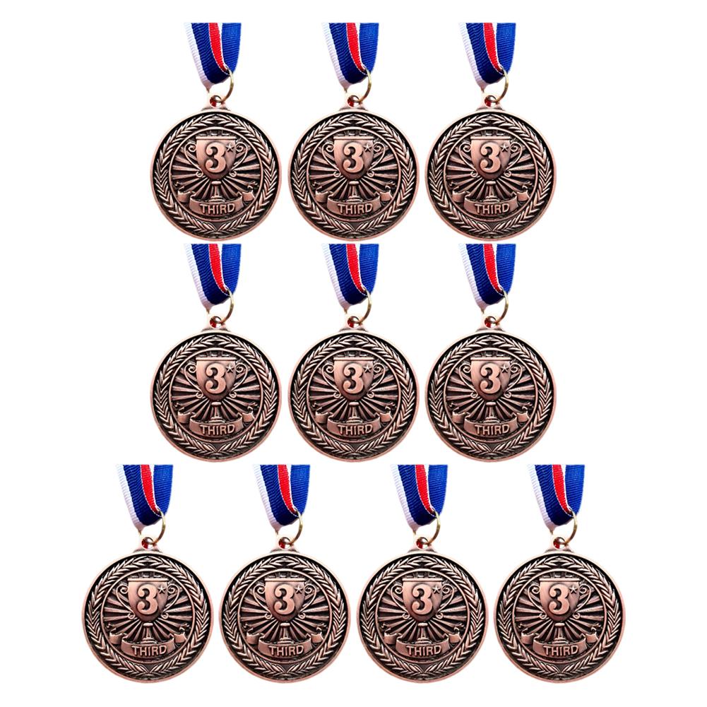 10Pcs Gold/Silver/Bronze Medal Award Medals with Neck Ribbon Competition Prize Medals 5cm Memorial Medal for Marathon Ball Games мідний
10Pcs Gold/Silver/Bronze Medal Award Medals with Neck Ribbon Competition Prize Medals 5cm Memorial Medal for Marathon Ball Games мідний