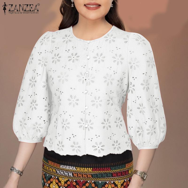 ZANZEA Women Casual O-neck 3/4 Sleeve Embroidery Lace Blouse 3XL темно-синього кольору
ZANZEA Women Casual O-neck 3/4 Sleeve Embroidery Lace Blouse 3XL темно-синього кольору