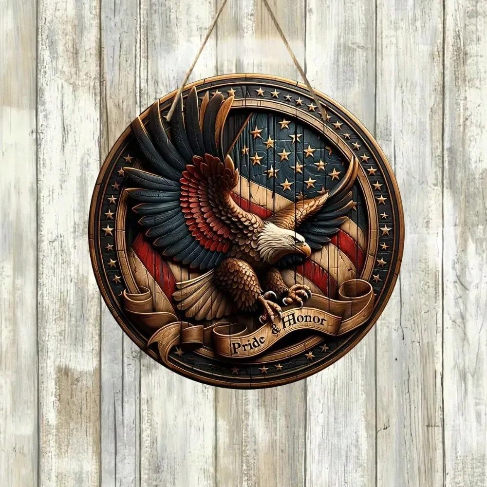 Vintage Bald Eagle Metal Tin Sign Wall Plaque Home Door Pub Decor 20x20 різнокольоровий
Vintage Bald Eagle Metal Tin Sign Wall Plaque Home Door Pub Decor 20x20 різнокольоровий