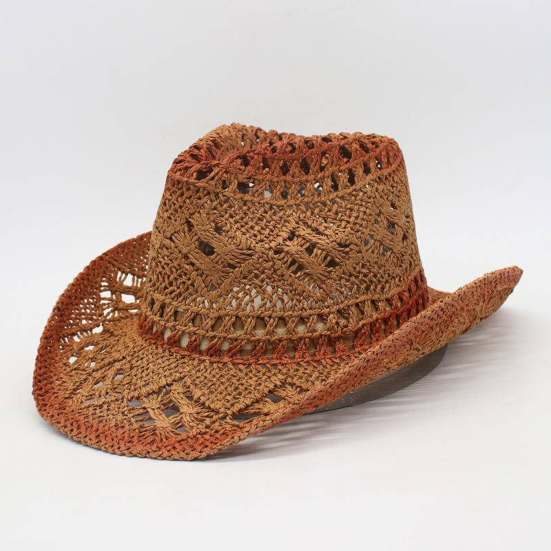 European And American Retro Style Western Cowboy Hat Sunscreen Hollow Jazz Top Hat Cross-Border Maran Windproof Rope Cowboy Straw Hat one size fits all denim (spray painted straw hat)
European And American Retro Style Western Cowboy Hat Sunscreen Hollow Jazz Top Hat Cross-Border Maran Windproof Rope Cowboy Straw Hat one size fits all denim (spray painted straw hat)