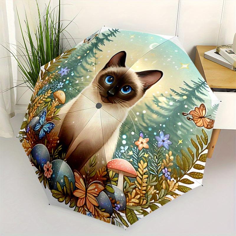1pc Siamese Cat in a Magical Forest Automatic Opening and Closing Umbrella - Suitable for Various Occasions, Outdoor Activities, Lightweight and Durab
1pc Siamese Cat in a Magical Forest Automatic Opening and Closing Umbrella - Suitable for Various Occasions, Outdoor Activities, Lightweight and Durab