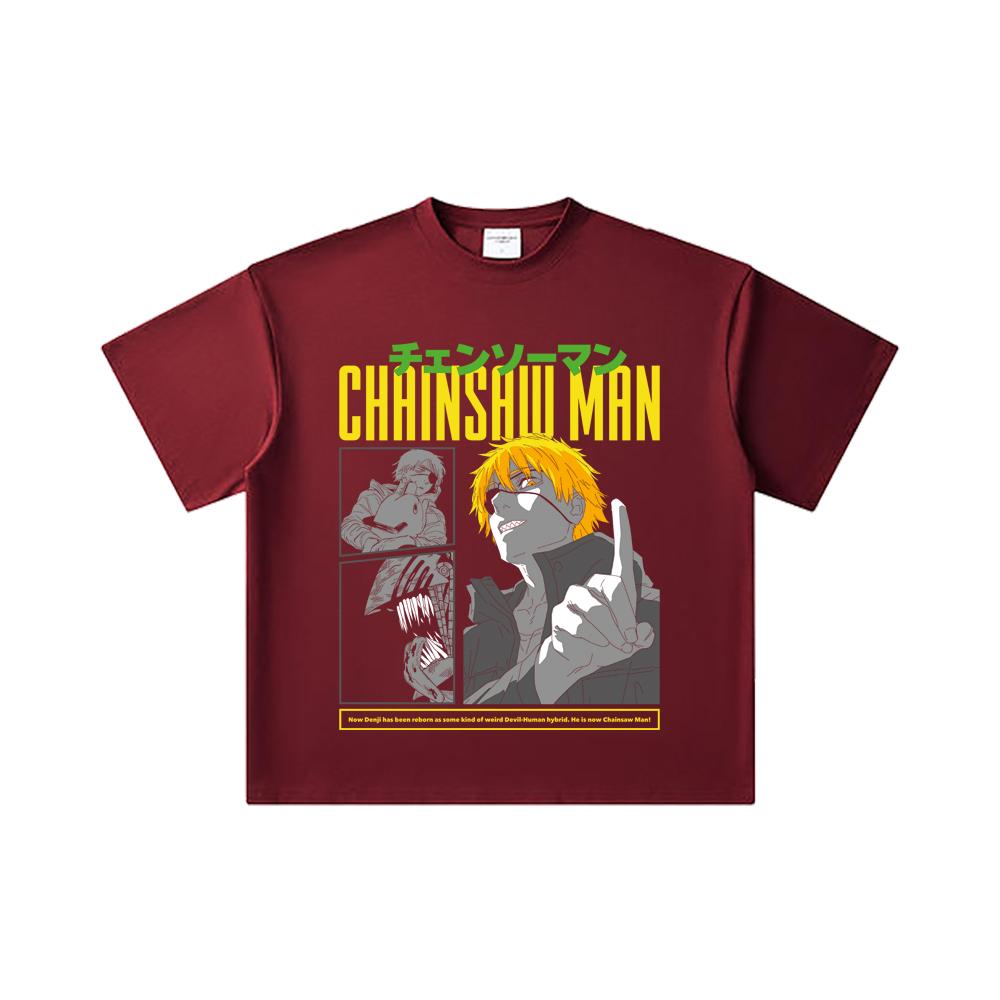 260 GSM Double Yarn 32 Count 100% Cotton Chainsaw Man V45 Denji Print Unisex Heavy Cotton T Shirt 2XL
260 GSM Double Yarn 32 Count 100% Cotton Chainsaw Man V45 Denji Print Unisex Heavy Cotton T Shirt 2XL