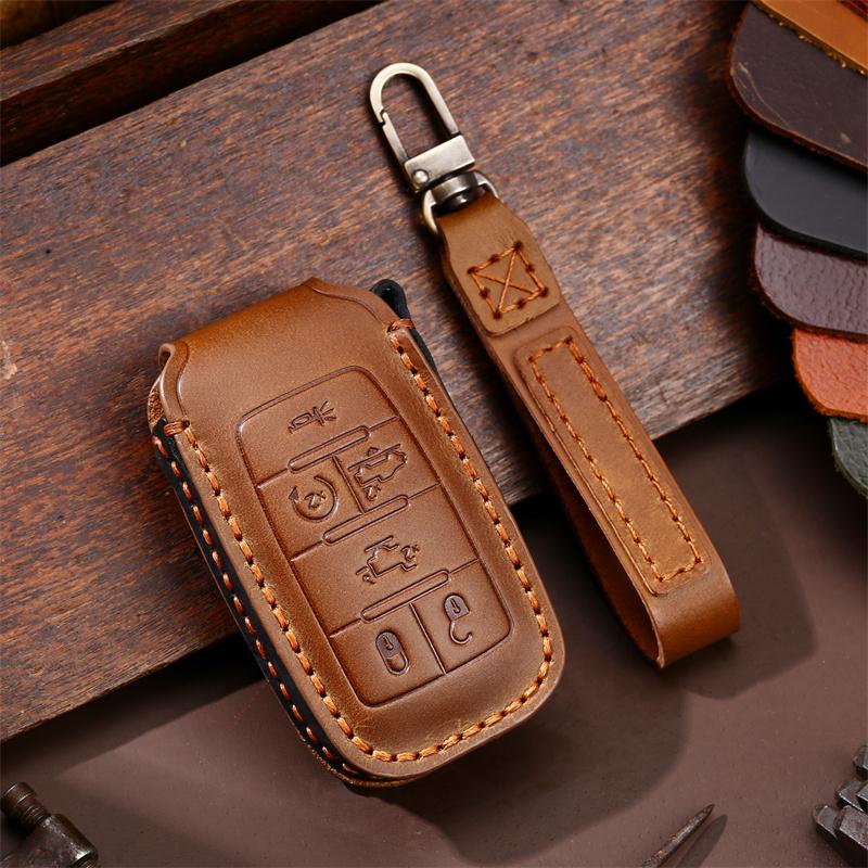 Leather Car Key Case Smart Remote Control Fobs Protector Cover For Dodge Ram 1500 Big Horn Laramie Limited Pickup 2020 2021 2022
Leather Car Key Case Smart Remote Control Fobs Protector Cover For Dodge Ram 1500 Big Horn Laramie Limited Pickup 2020 2021 2022