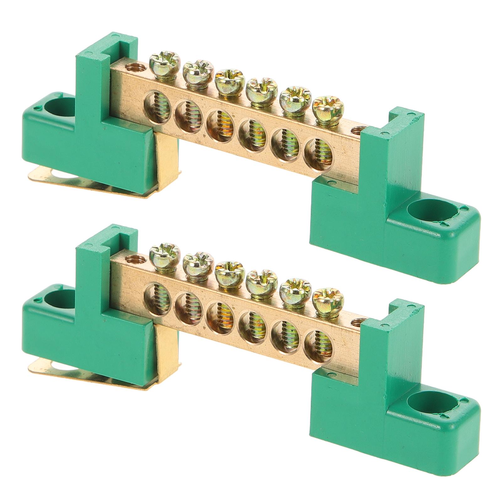 2Pcs Terminal Block Ground Bar Rod Electrical Grounding Bars Distribution Box Copper Kit Terminal Block 6 Position Bus for Panel
2Pcs Terminal Block Ground Bar Rod Electrical Grounding Bars Distribution Box Copper Kit Terminal Block 6 Position Bus for Panel