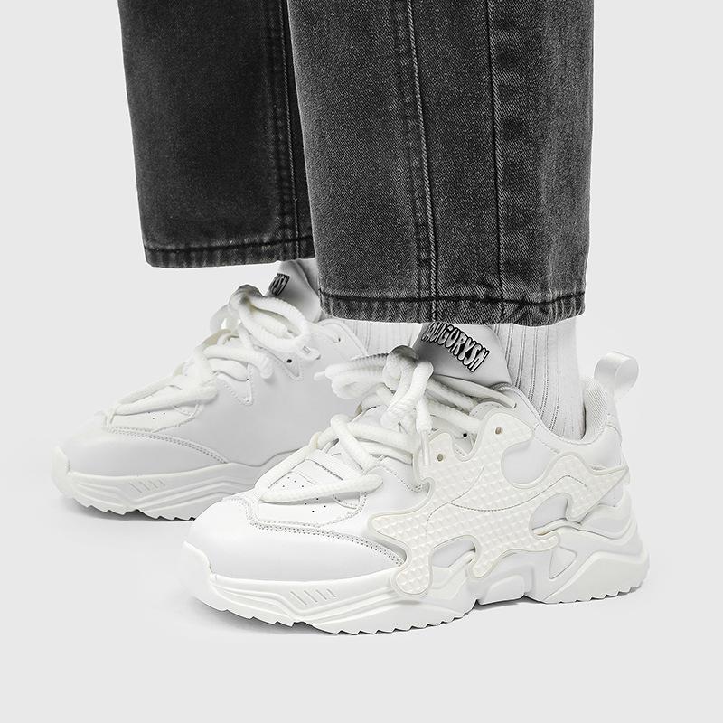 Leather low-top lace-up thick-soled heightening shoes Spring trendy fashion sports shoes Men s niche casual student shoes 39
Leather low-top lace-up thick-soled heightening shoes Spring trendy fashion sports shoes Men s niche casual student shoes 39