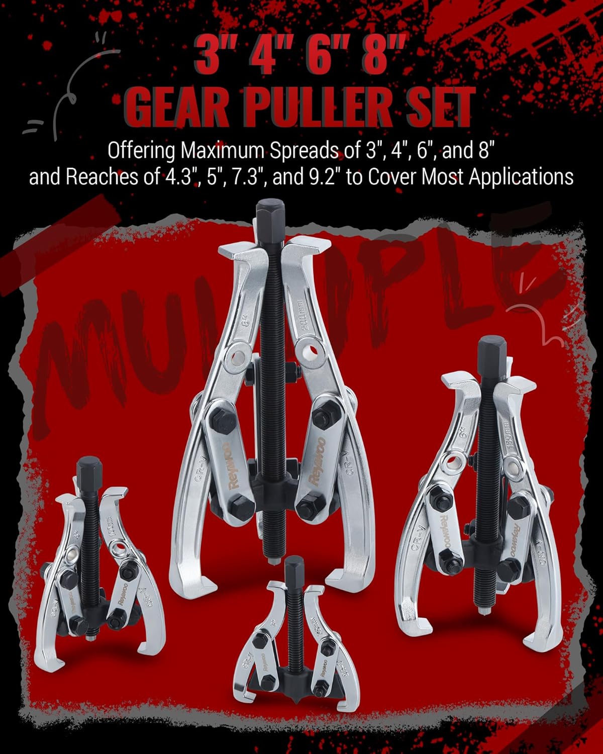 Gear Puller Set 3 to 8 , 2-Jaw & 3-Jaw, Cr-V Steel, Reversible Jaws for Bearing & Flywheel Removal United States
Gear Puller Set 3 to 8 , 2-Jaw & 3-Jaw, Cr-V Steel, Reversible Jaws for Bearing & Flywheel Removal United States