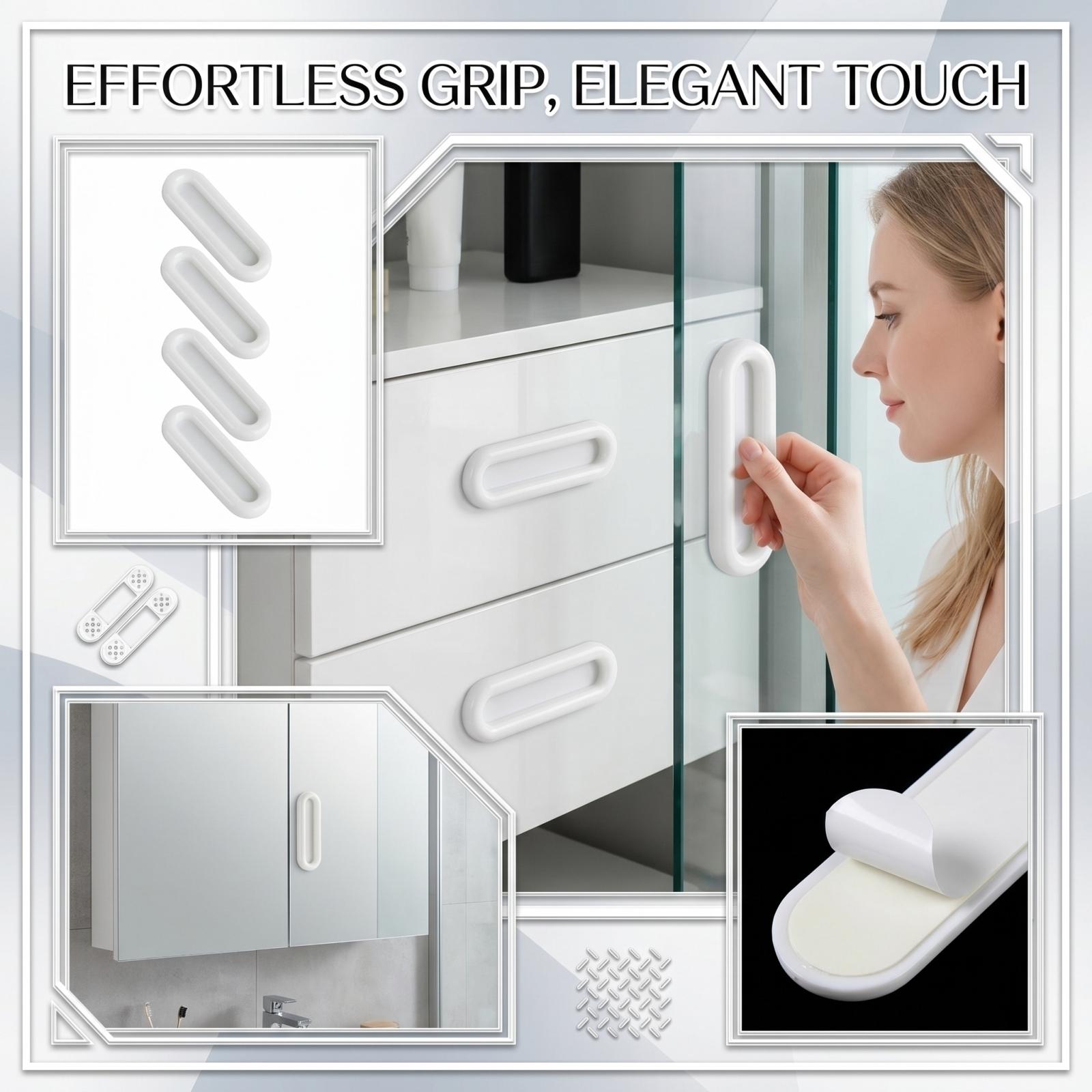 Oval No Drill Door Handle Self Adhesive Cabinet Pull Handle for Sliding Glass Doors Wardrobe Drawer Handles Balcony Window Pulls One Size білий
Oval No Drill Door Handle Self Adhesive Cabinet Pull Handle for Sliding Glass Doors Wardrobe Drawer Handles Balcony Window Pulls One Size білий