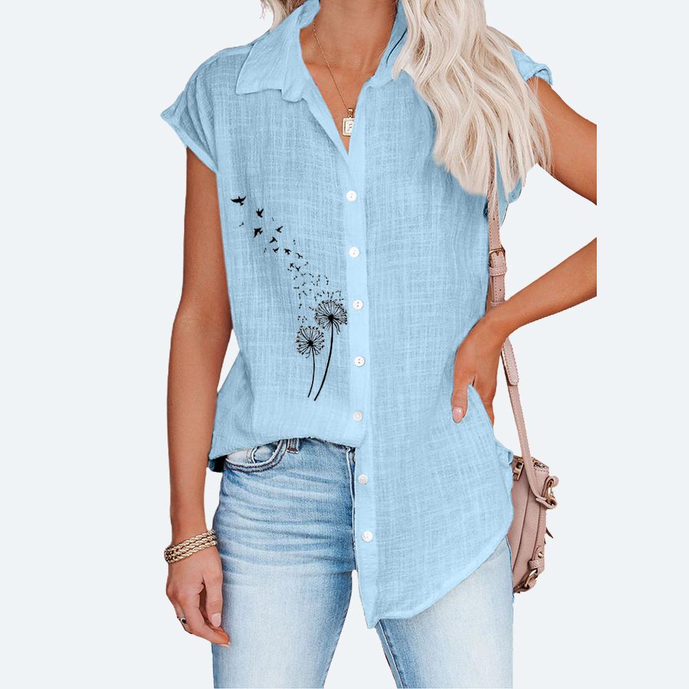 Women Fashion Print T-shirt Spring&Summer Casual Short Sleeve Blouses Plus Size Thin Cardigan Shirt
Women Fashion Print T-shirt Spring&Summer Casual Short Sleeve Blouses Plus Size Thin Cardigan Shirt