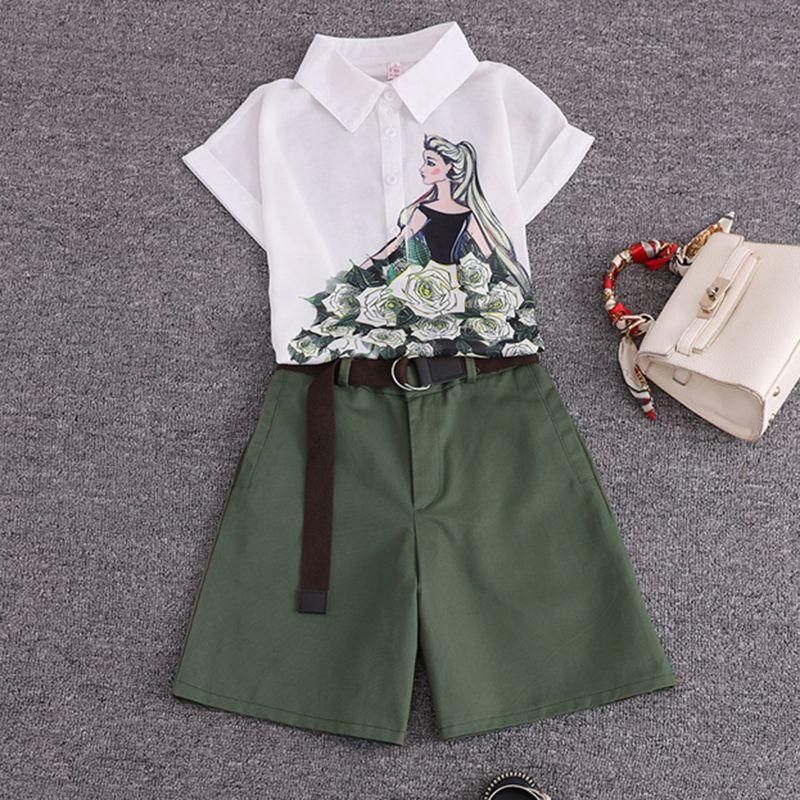 Tops + Shorts Set Two Pieces Set with Belt Tops Shorts Suit with Belt Flower 2 pcs set S
Tops + Shorts Set Two Pieces Set with Belt Tops Shorts Suit with Belt Flower 2 pcs set S