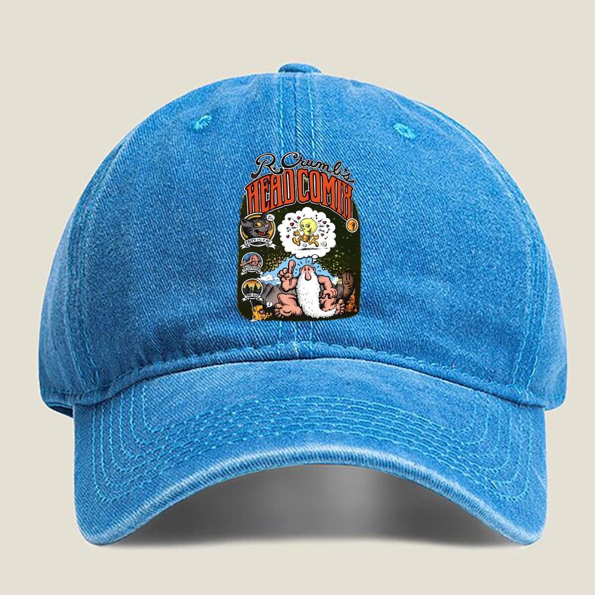 R Crumb s Head Comix Fashion Washed Baseball Cap Hat Outdoor Activities One Size озеро синий
R Crumb s Head Comix Fashion Washed Baseball Cap Hat Outdoor Activities One Size озеро синий
