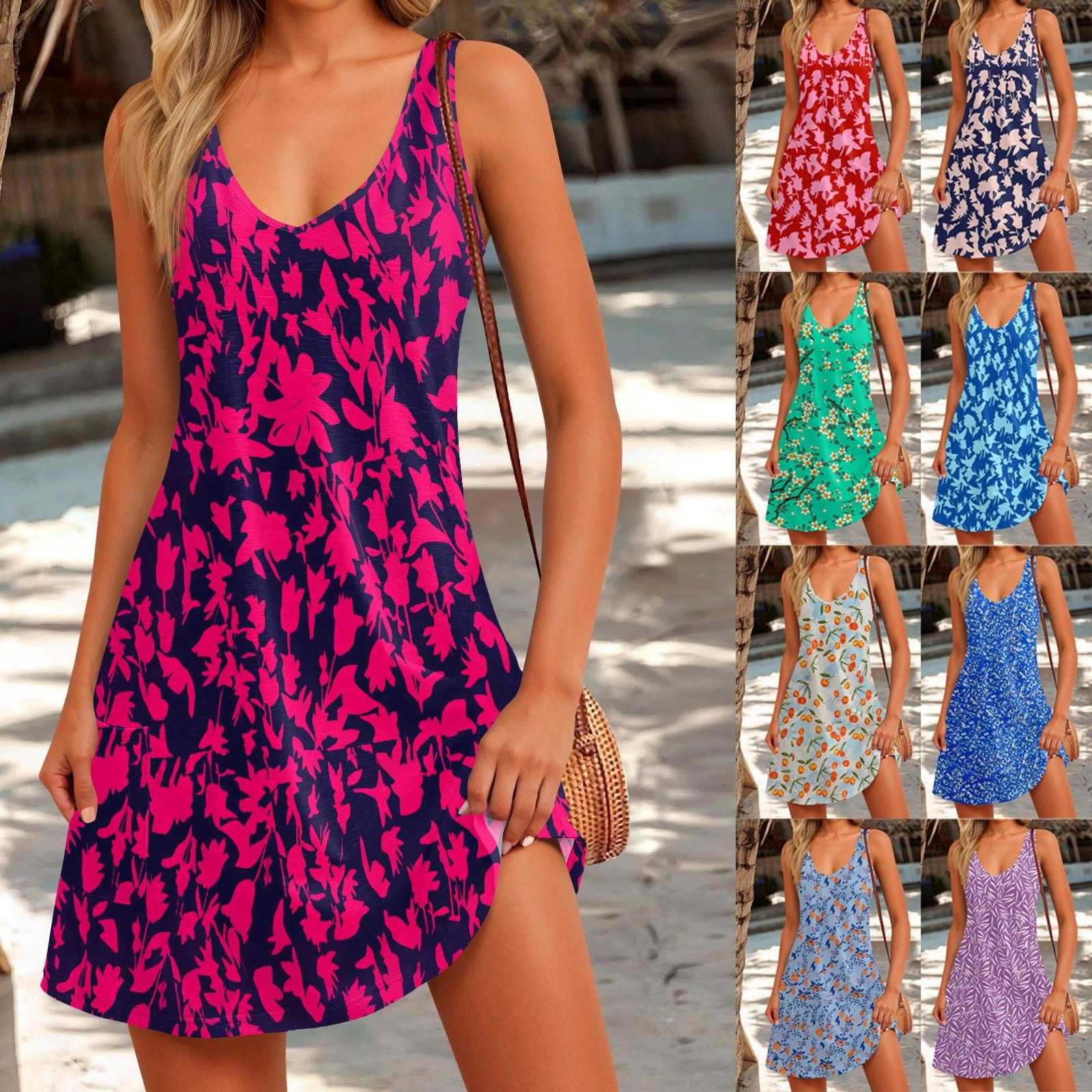 Women s Casual Sundress With Pockets Summer Boho Beach Dress Floral Blouses For Women T-Shirts Dress V Neck Loose Tank Dresses XXL
Women s Casual Sundress With Pockets Summer Boho Beach Dress Floral Blouses For Women T-Shirts Dress V Neck Loose Tank Dresses XXL
