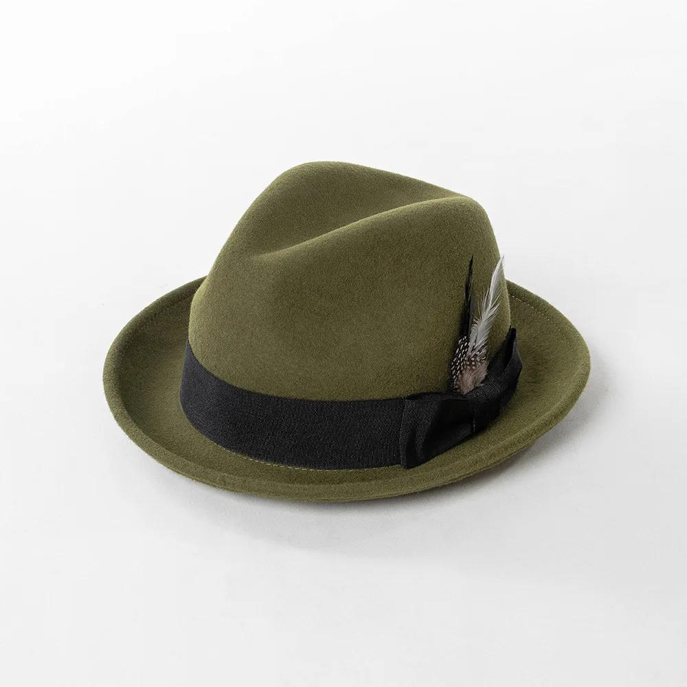 Fashion Wool Fedora European American Autumn Winter Retro Feather Ribbon Wool Rolled Edge Small Hat Outdoor Warm Felt Jazz Hat M 57cm армія зелений колір
Fashion Wool Fedora European American Autumn Winter Retro Feather Ribbon Wool Rolled Edge Small Hat Outdoor Warm Felt Jazz Hat M 57cm армія зелений колір