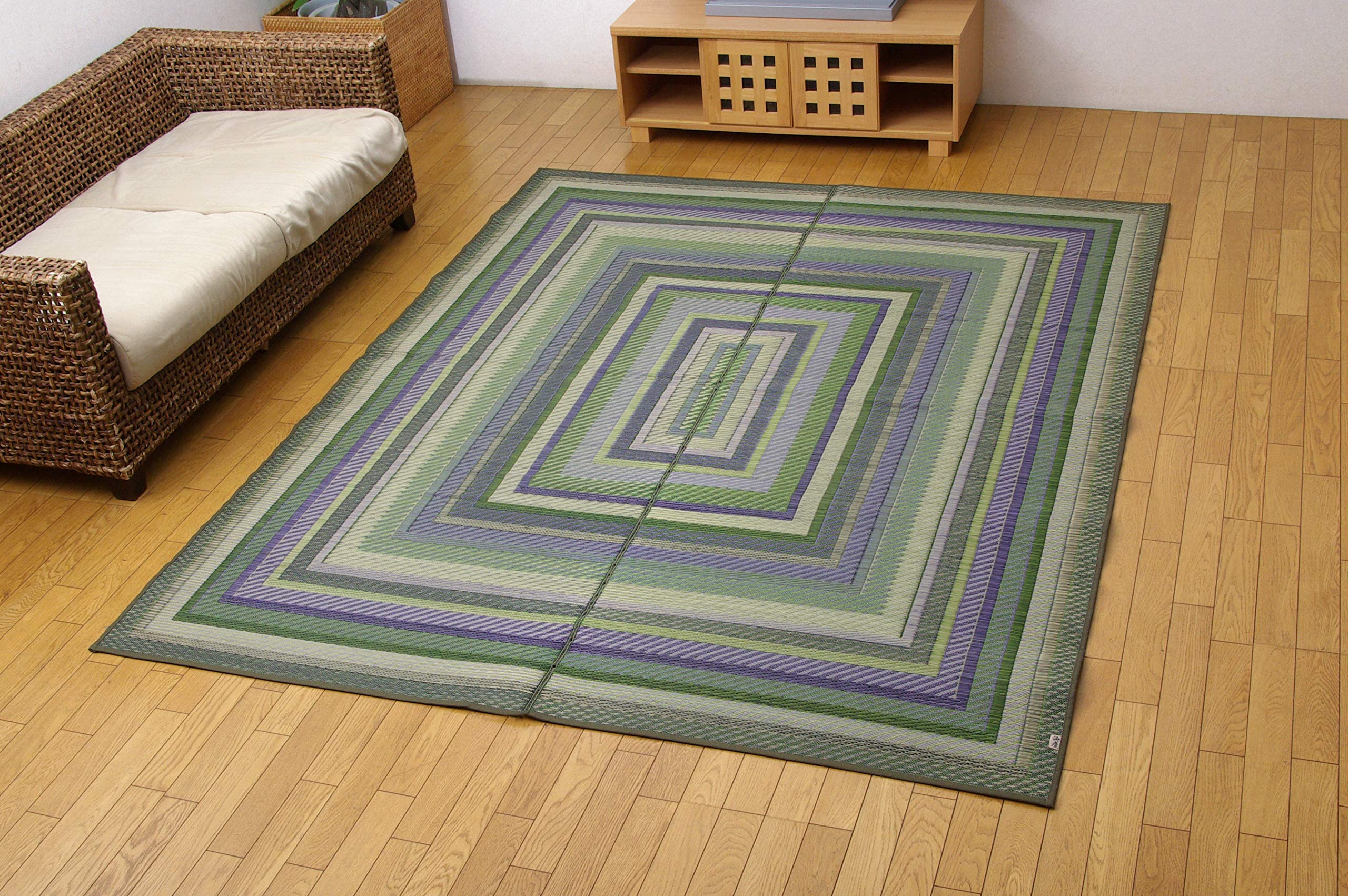 Ikehiko Rush Rug Made in Fukuro Mie DX 191 x 191 Backed Carpet, Japan, Weave, Gradient, Green, Approx. cm, #1709720
Ikehiko Rush Rug Made in Fukuro Mie DX 191 x 191 Backed Carpet, Japan, Weave, Gradient, Green, Approx. cm, #1709720
