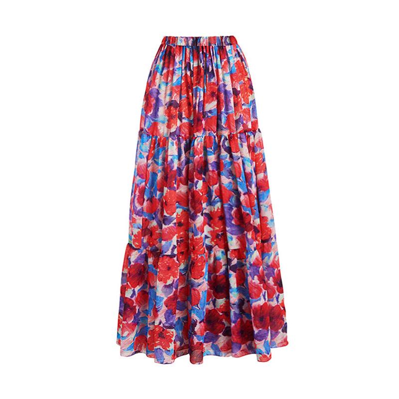 European & American Holiday Style Floral A-line Midi Skirt - Cross-border Beach Print S
European & American Holiday Style Floral A-line Midi Skirt - Cross-border Beach Print S