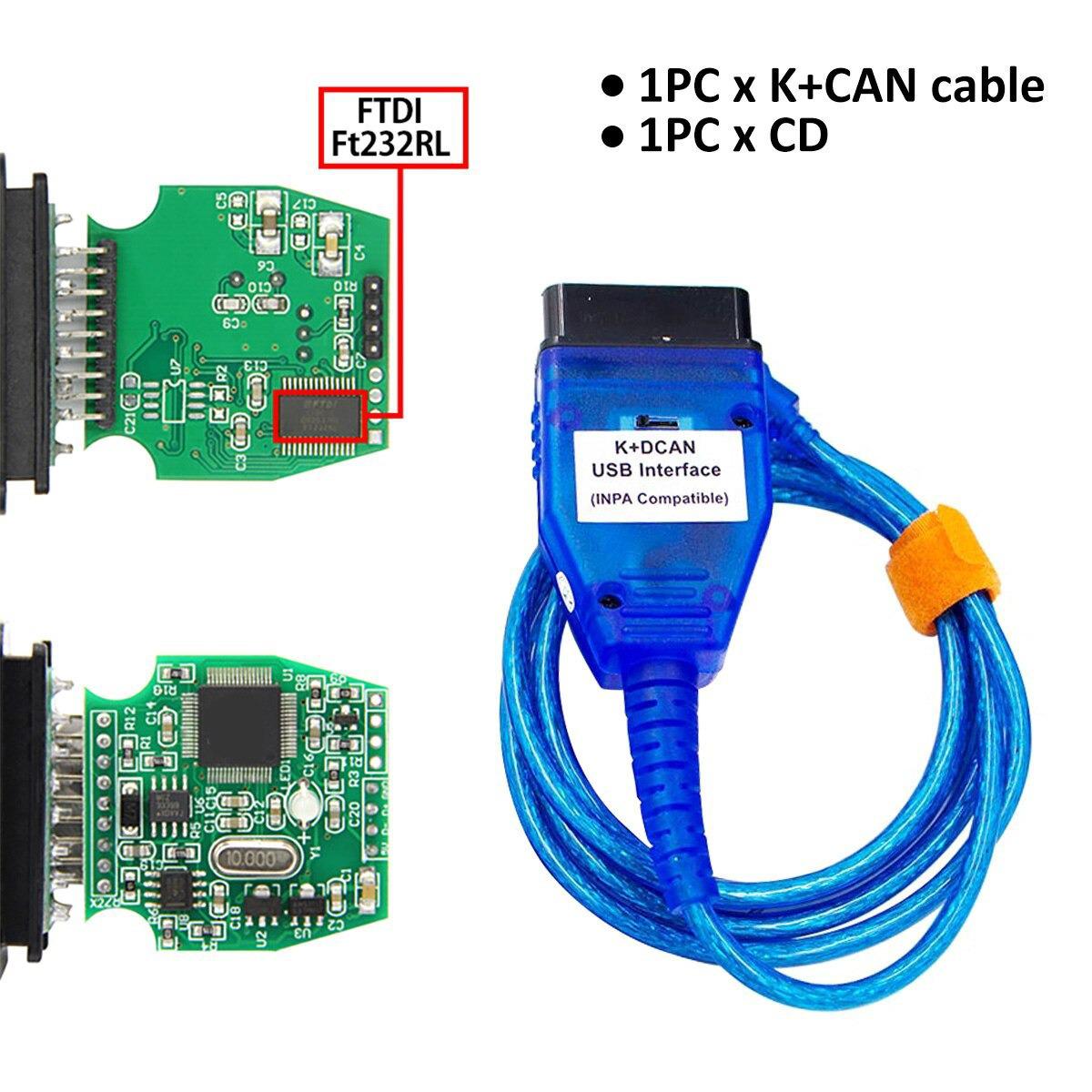 BMW INPA K+DCAN FT232RL OBD2 Диагностический Кабель с Переключателем Вкл/Выкл Included белый
BMW INPA K+DCAN FT232RL OBD2 Диагностический Кабель с Переключателем Вкл/Выкл Included белый