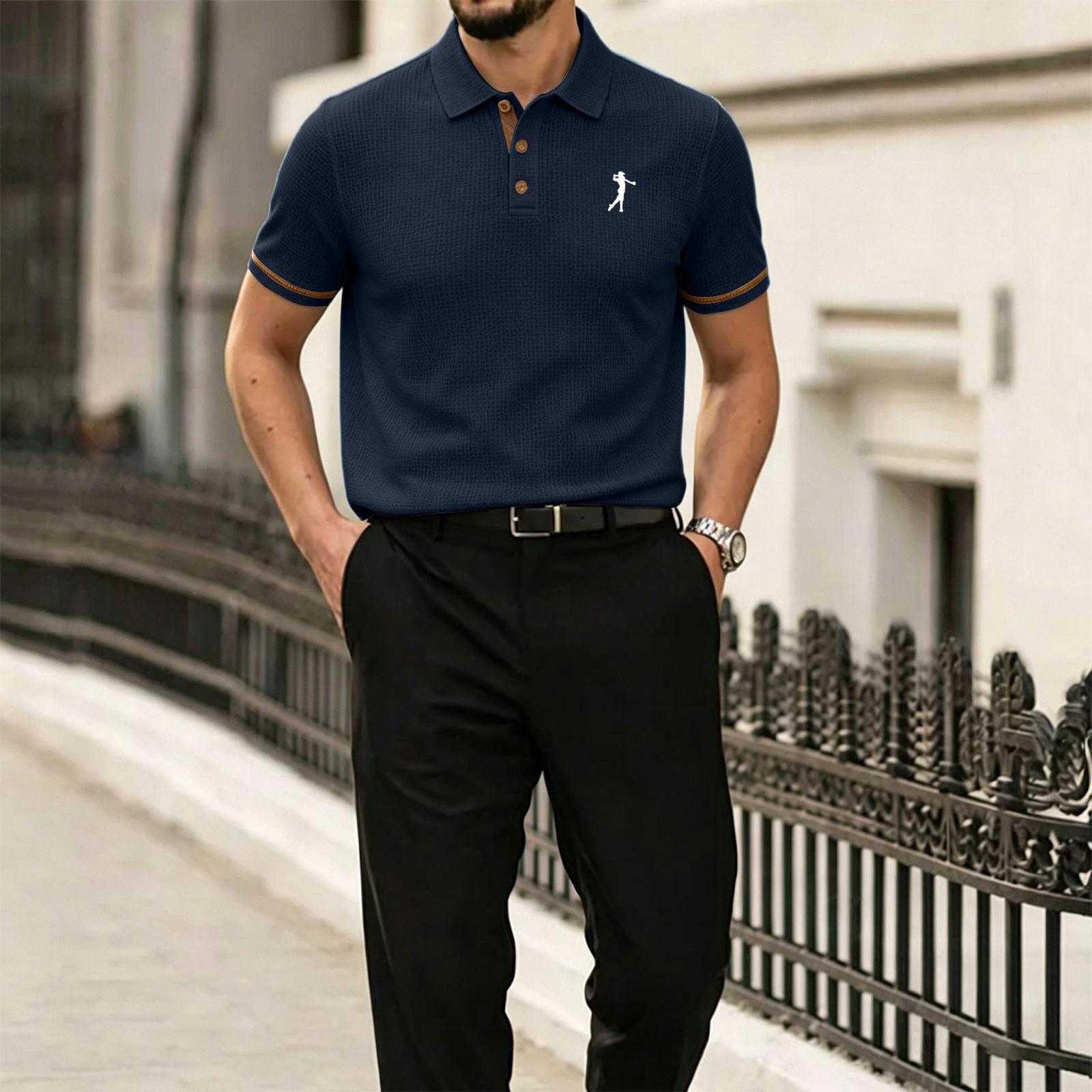 Men Mesh Ice Silk Short Sleeve Polo Shirt with Shirt Collar Button Closure and Embroidered for Summer Casual Wear XL Темно-синій
Men Mesh Ice Silk Short Sleeve Polo Shirt with Shirt Collar Button Closure and Embroidered for Summer Casual Wear XL Темно-синій